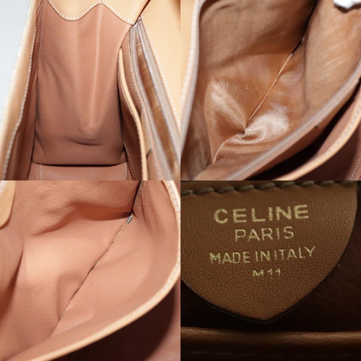 Celine CELINE Macadam Canvas Hand Bag Coated Canvas Beige Size ONE SIZE - 12 Thumbnail