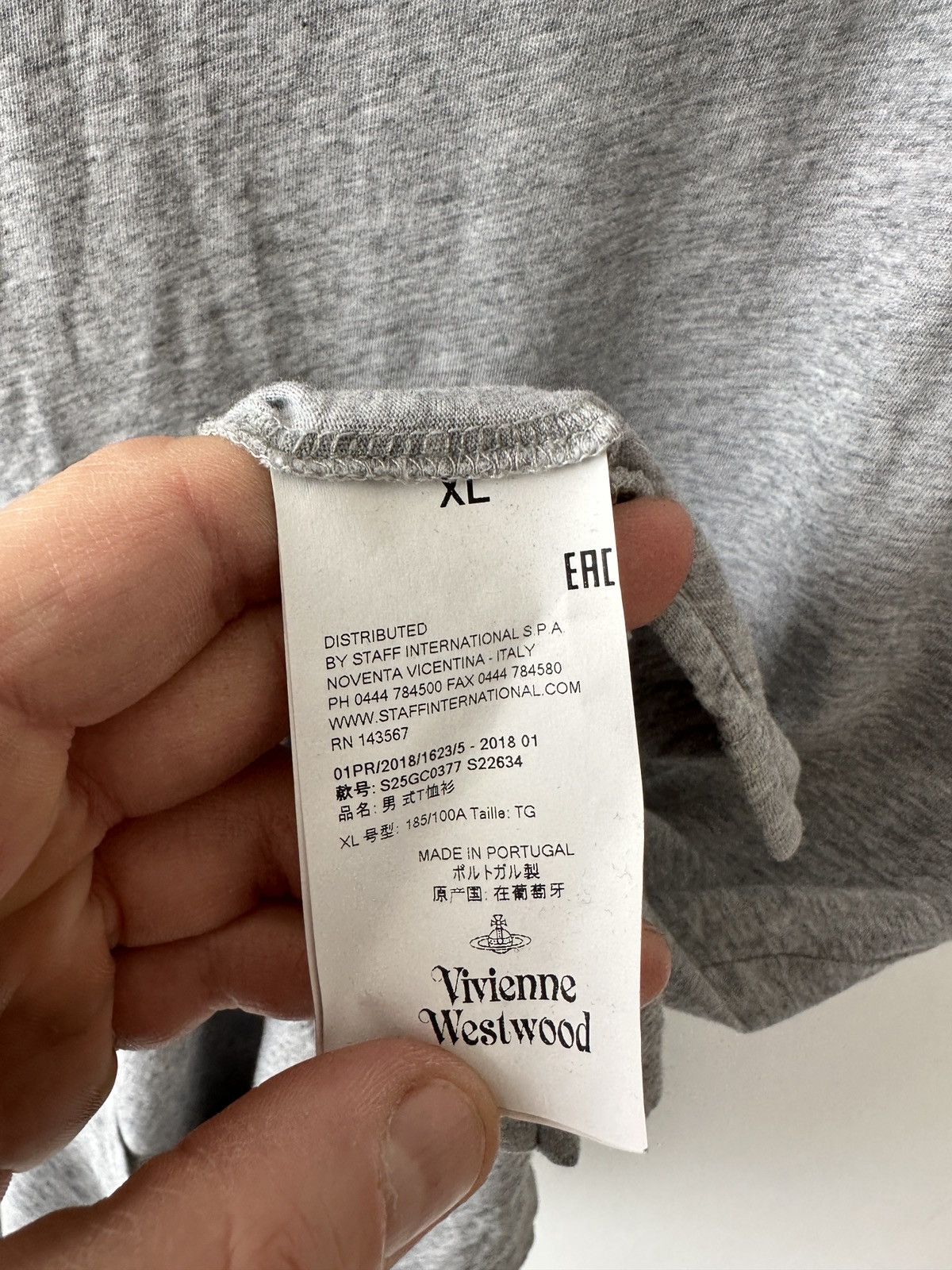 Vivienne Westwood Vivienne Westwood cotton gray T shirt Size US XL / EU 56 / 4 - 7 Thumbnail