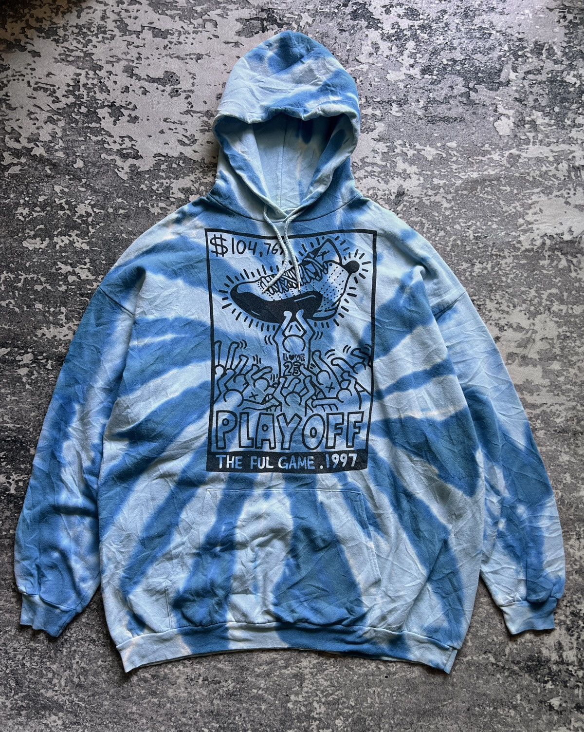 Keith Haring Vtg 90s Keith Haring Jordan Play Off Tie Dye Hoodie Size US XXL / EU 58 / 5 - 2 Thumbnail