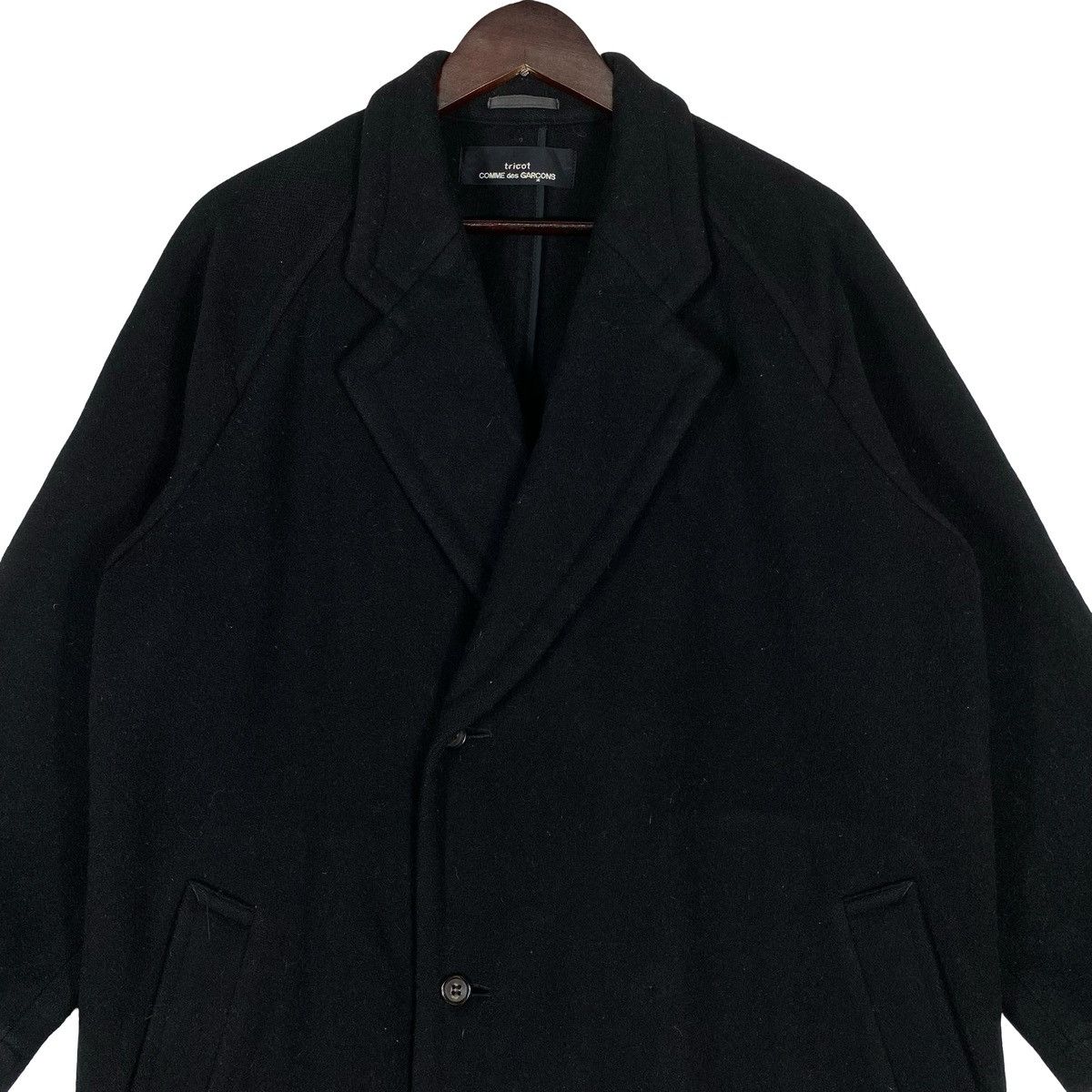 Tricot Comme des Garcons AD1989 Archive tricot COMME des GARCONS Wool Long Coat Size XL / US 12-14 / IT 48-50 - 4 Thumbnail