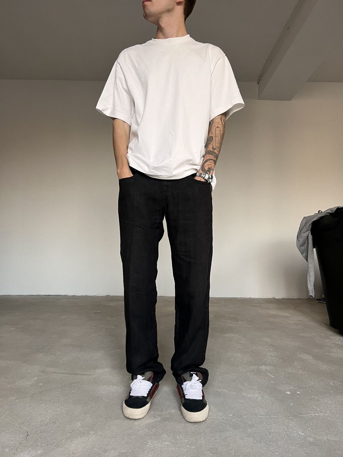 Dolce & Gabbana 90s Vintage Dolce&Gabbana Pants Linen Size US 29 - 18 Thumbnail
