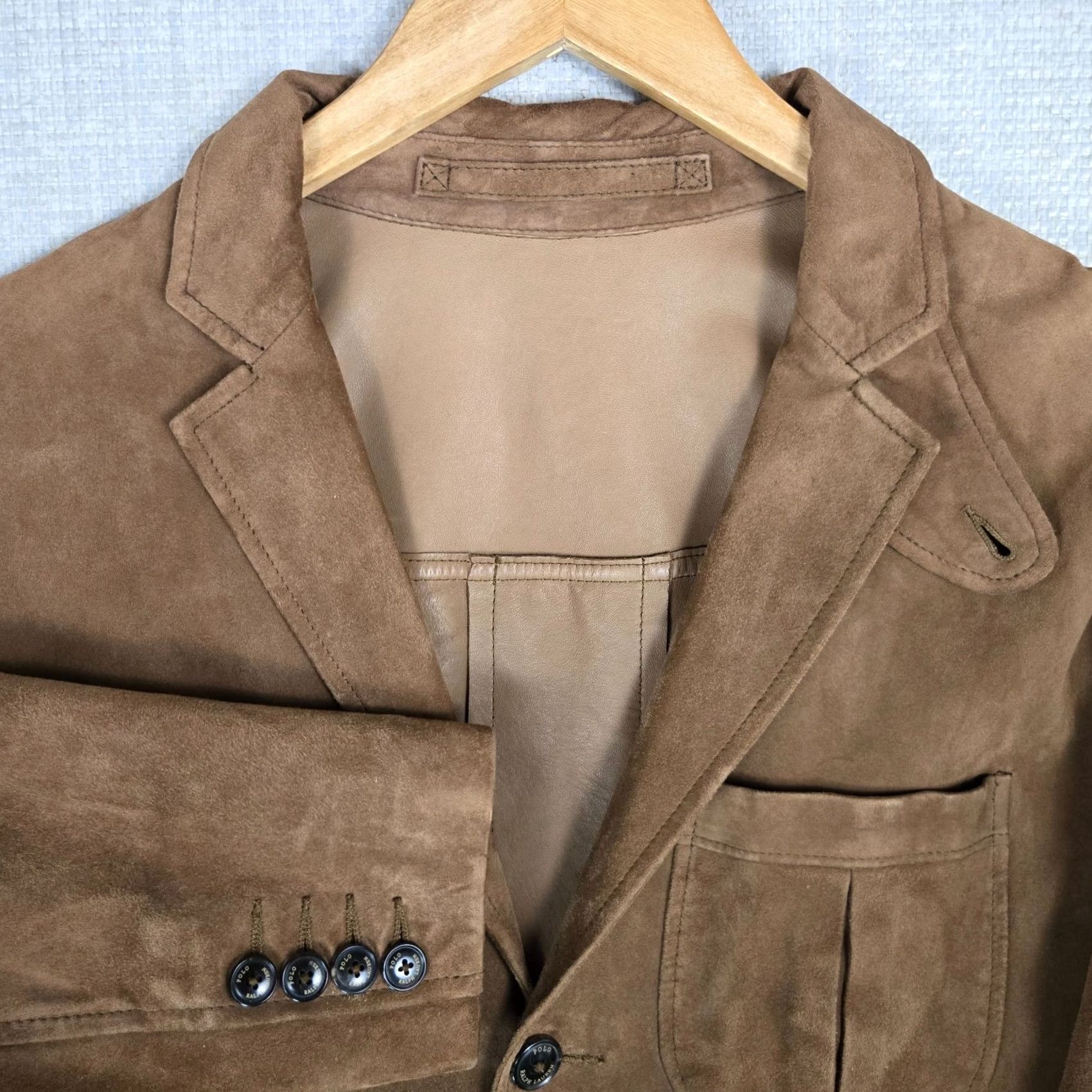 Polo Ralph Lauren Polo Ralph Lauren Jacket Mens S Brown Size 38R Soft Suede Hacking Lapels Leather Size US S / EU 44-46 / 1 - 3 Thumbnail