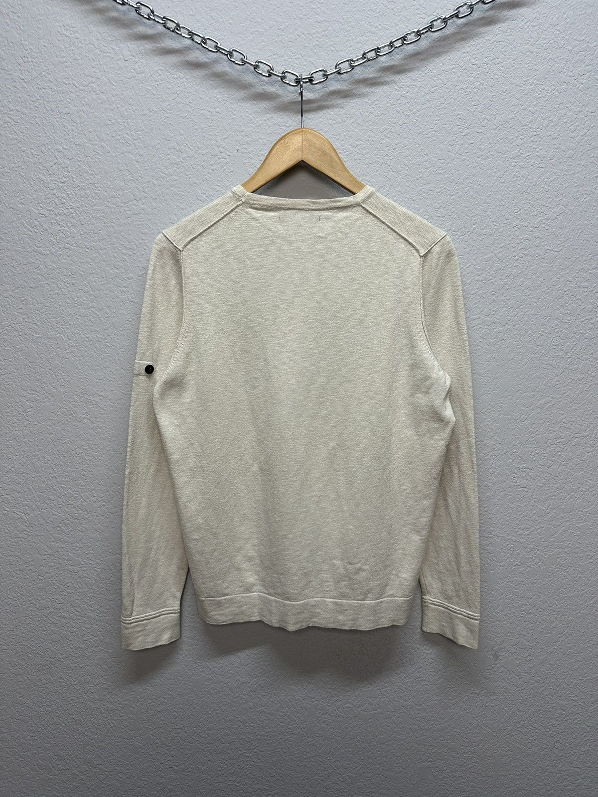 Stone Island × Vintage Vintage Stone Island Ivory Sweatshirt Cotton Patch Logo Size US S / EU 44-46 / 1 - 9 Thumbnail