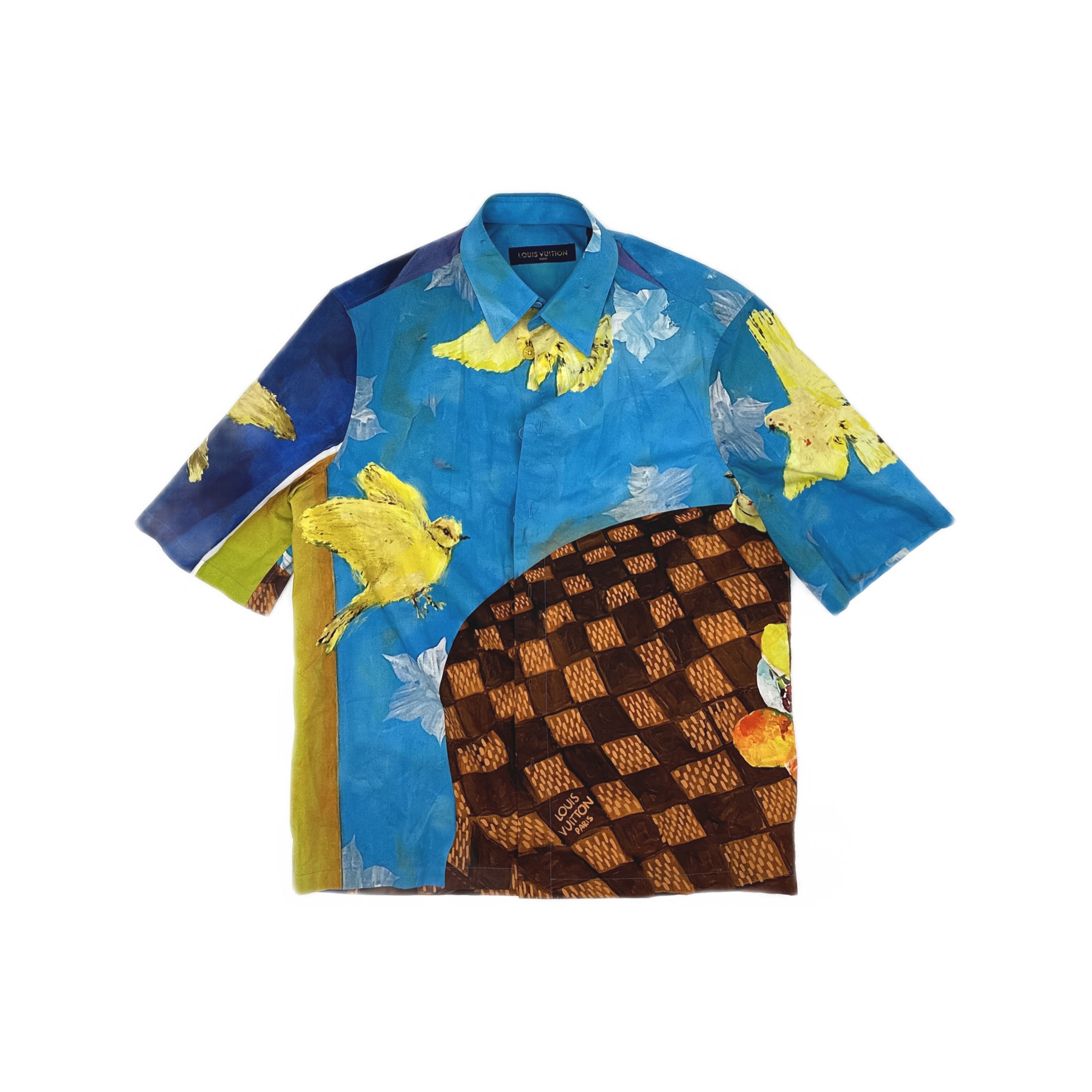 Louis Vuitton Louis Vuitton FW23 Bird Print Short Sleeve Shirt S Size US S / EU 44-46 / 1 - 1 Thumbnail
