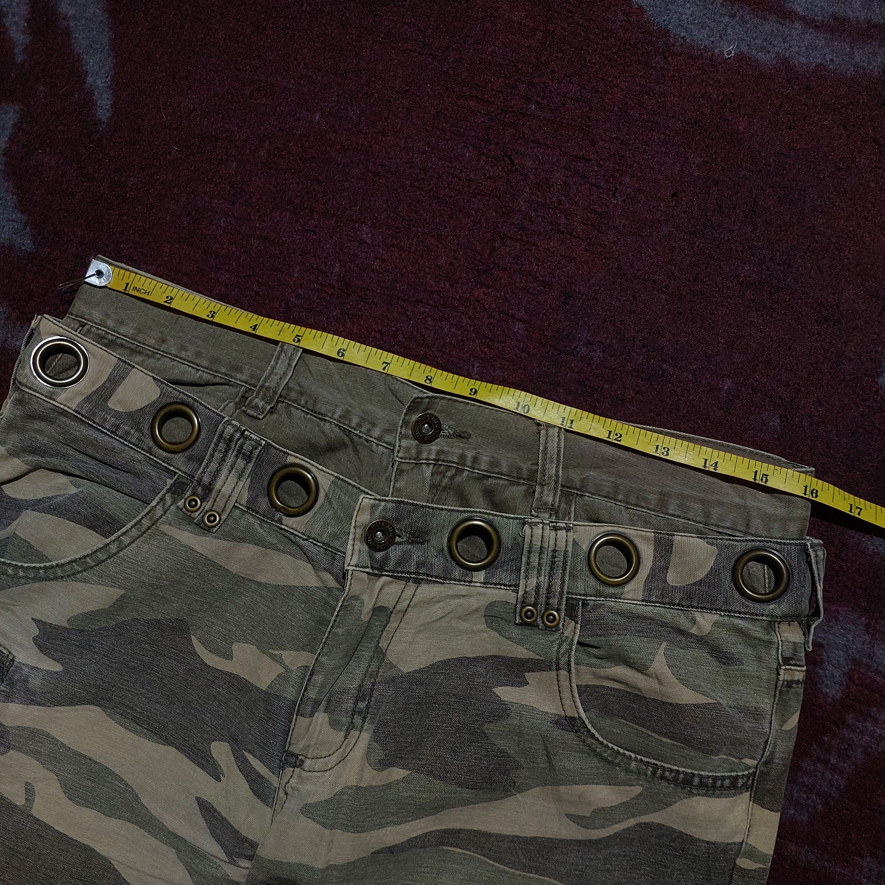 In The Attic 🔥rare In the attic camo double waist flare cargo pants Size US 32 / EU 48 - 15 Thumbnail