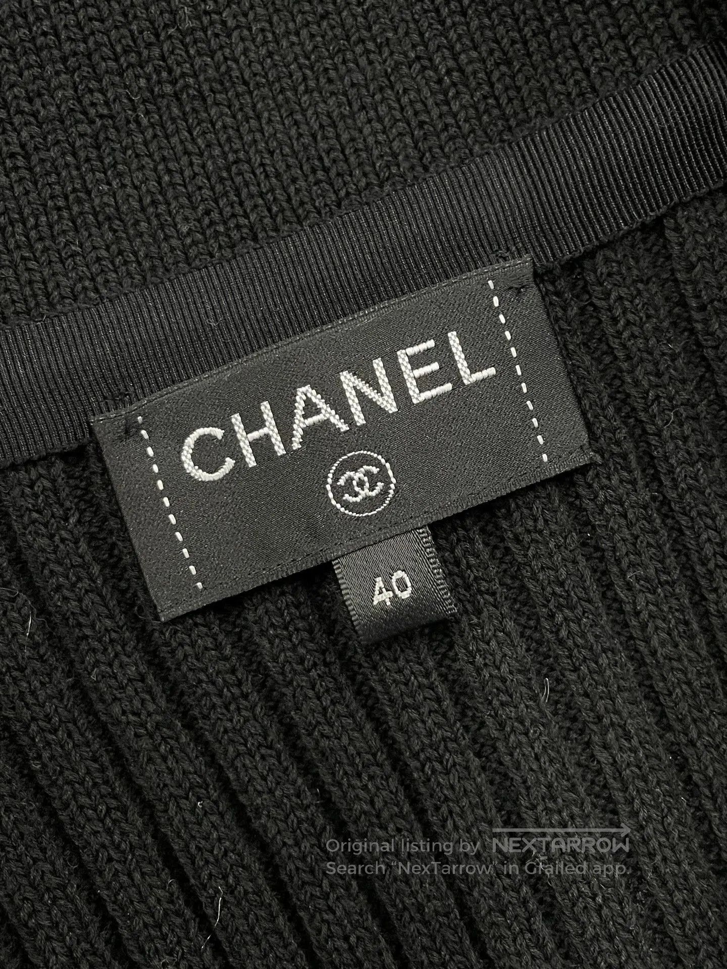 Chanel Chanel Black Gold Button Cardigan Coat. Size US L / EU 52-54 / 3 - 4 Thumbnail