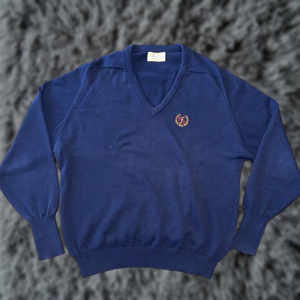 Vintage VINTAGE Pittsburgh Field Club V-Neck Sweater Mens XL USA Blue Pickering Golf PFC Pullover Knits Size US XL / EU 56 / 4 - 1 Thumbnail