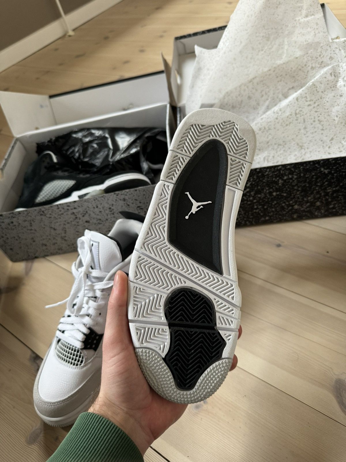 Jordan Brand Jordan 4 Retro Military Black Size US 9 / EU 42 - 3 Thumbnail