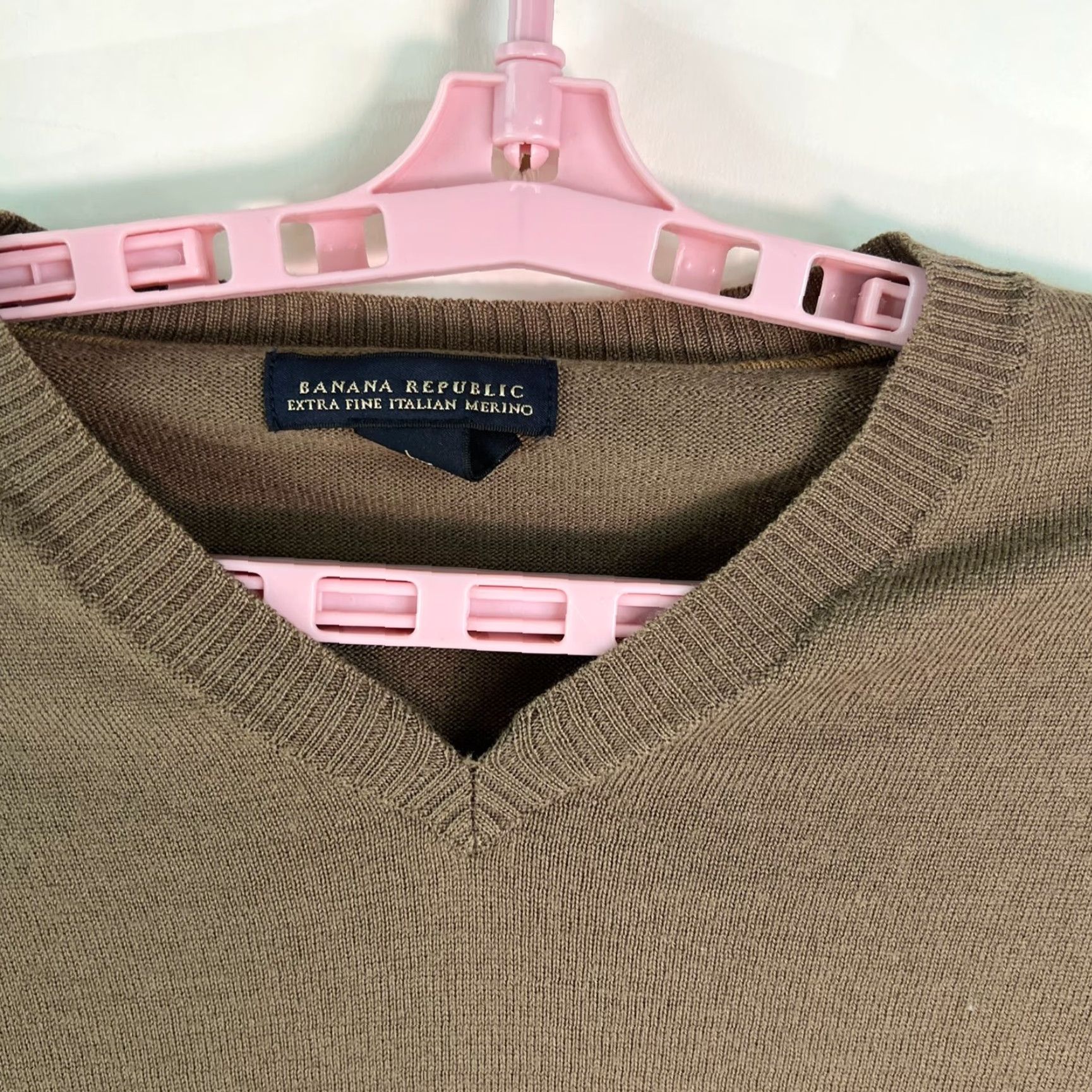 Banana Republic Banana Republic Womens Pullover Knit Sweater Long Sleeves Brown 100% Merino Wool L Regular Casual Autumn Winter Mens? Womens Size L / US 10 / IT 46 - 2 Thumbnail