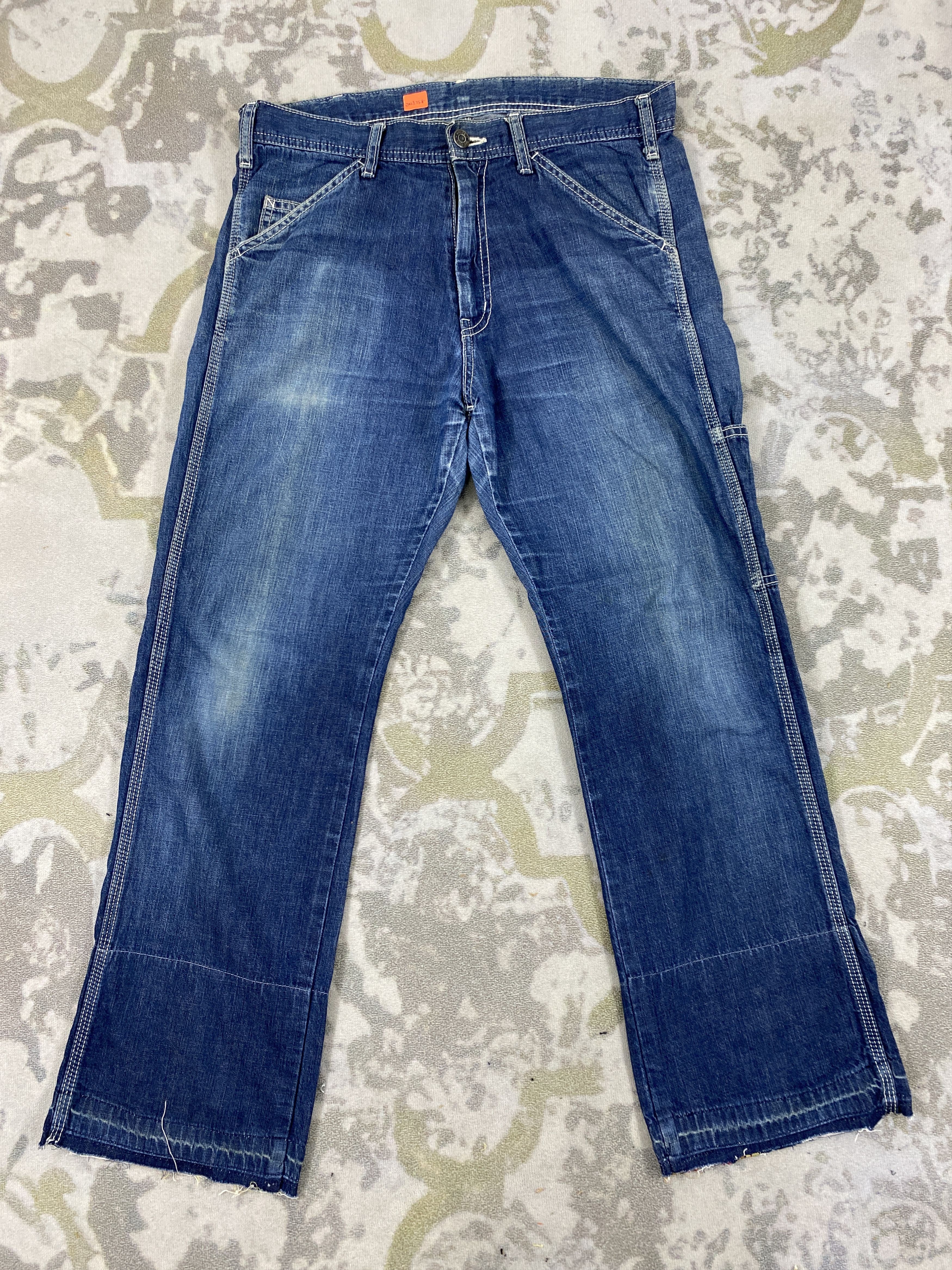 Japanese Brand Faded Blue Vintage Ships Carpenter Jeans 31x26 Denim- JN3758 Size US 31 - 1 Thumbnail
