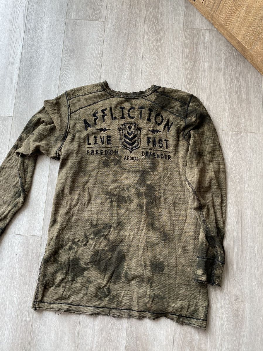 Affliction × Vintage Y2K RARE Affliction Wing Reversible Distressed Long Sleeve Size US XL / EU 56 / 4 - 5 Thumbnail