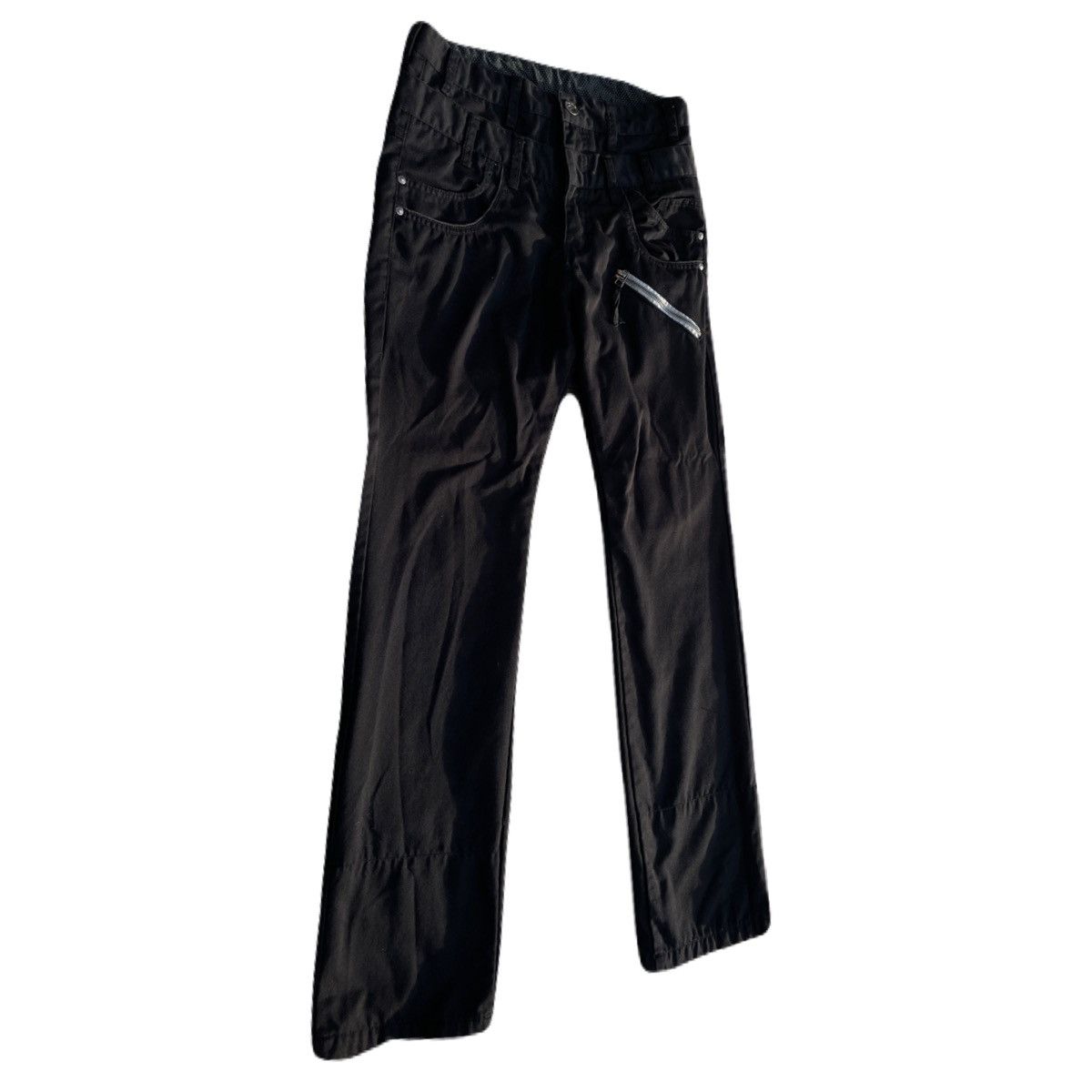 If Six Was Nine 2000s Japanese archive Vkei Zip Gimmic Double Waist Pants Size US 29 - 3 Thumbnail