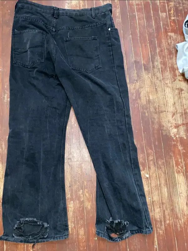 VIBE Faded Black Ripped Flare jeans Size US 30 / EU 46 - 8 Thumbnail