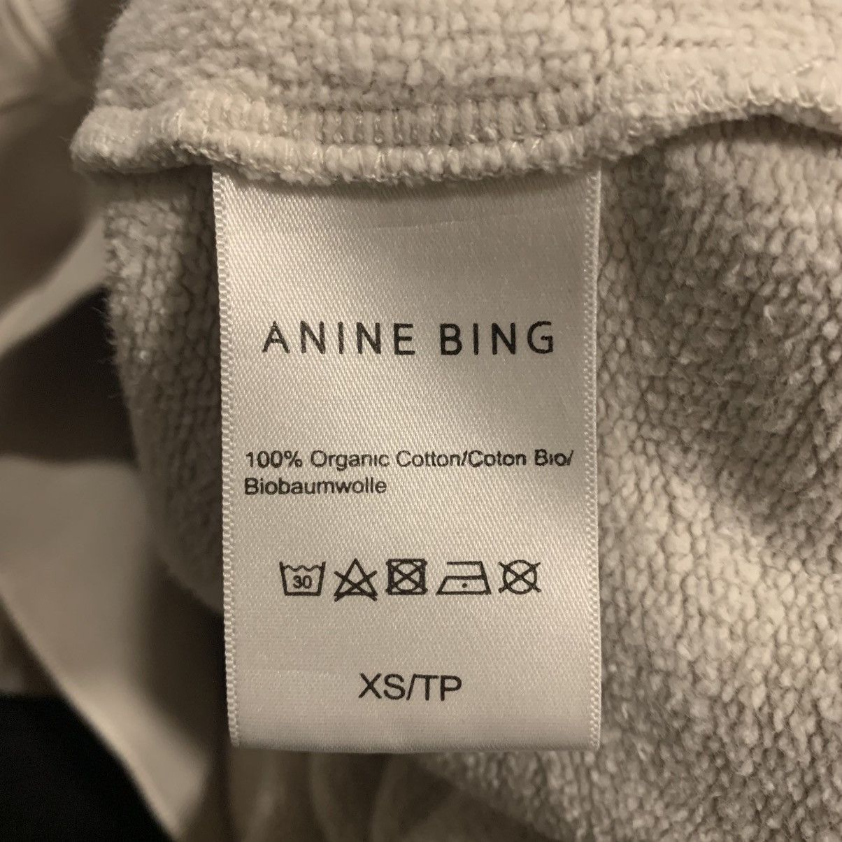 Anine Bing Anine Bing Aiden Monogram Hoodie – Stone (Size XS) Size XS / US 0-2 / IT 36-38 - 5 Thumbnail