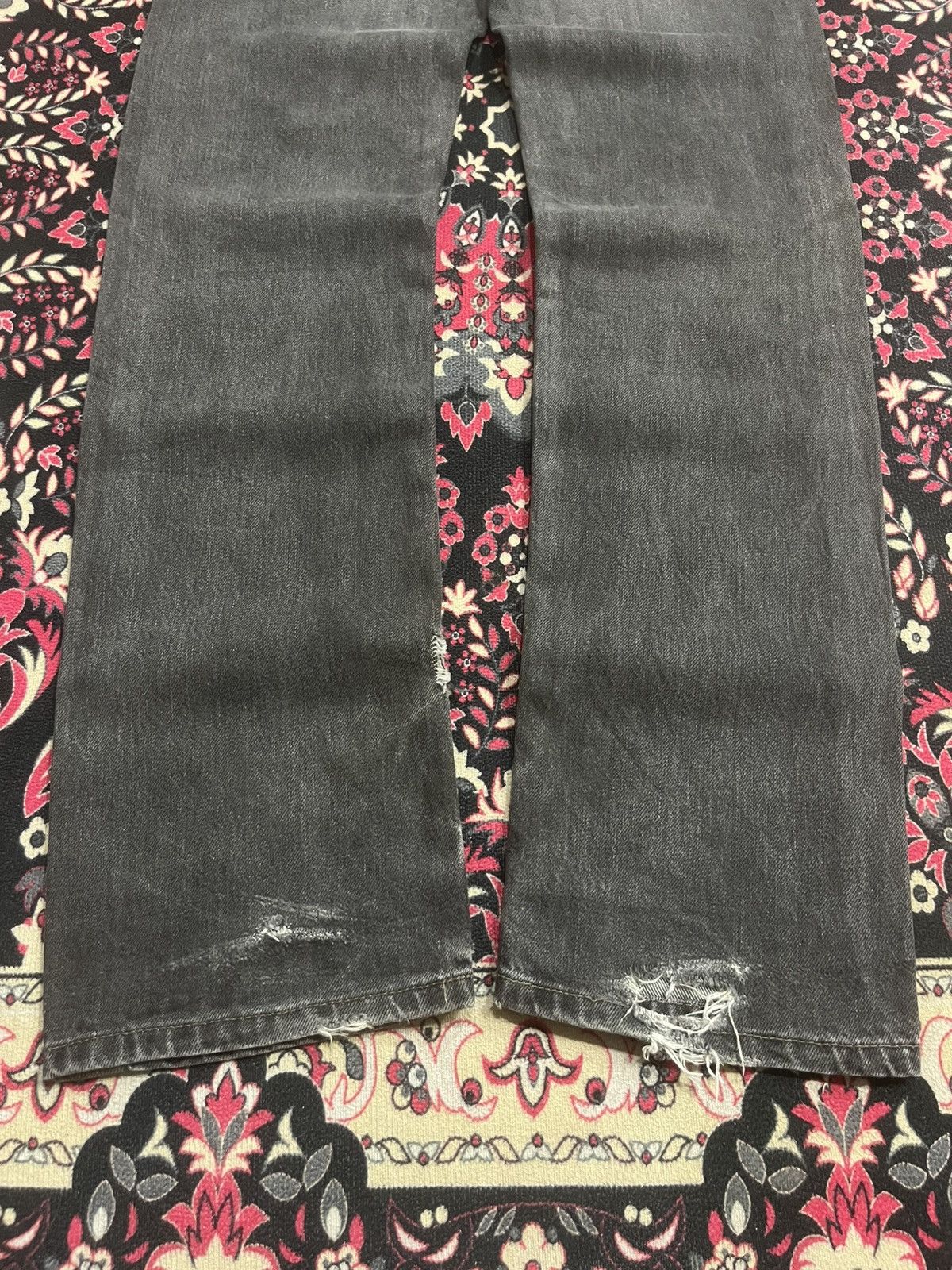 Diesel Vintage Diesel Industry Buttonfly Distressed Whisker Jeans Size 26" / US 2 / IT 38 - 13 Thumbnail