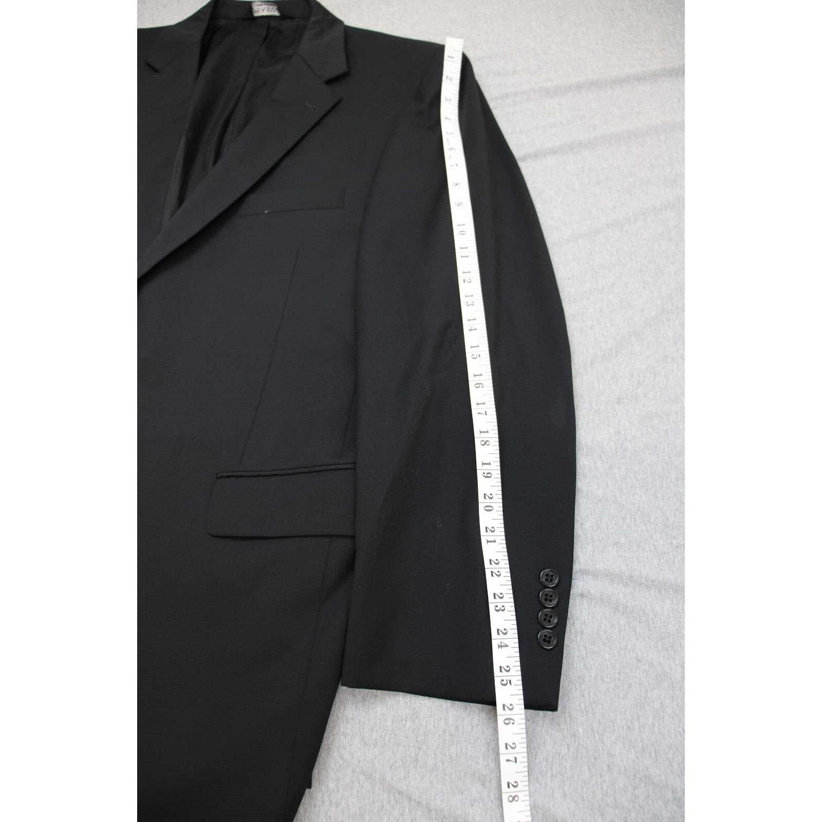 Jos. A. Bank Jos A Bank Blazer Men's 44R Black 100% Wool Single Breasted Size 44R - 8 Thumbnail