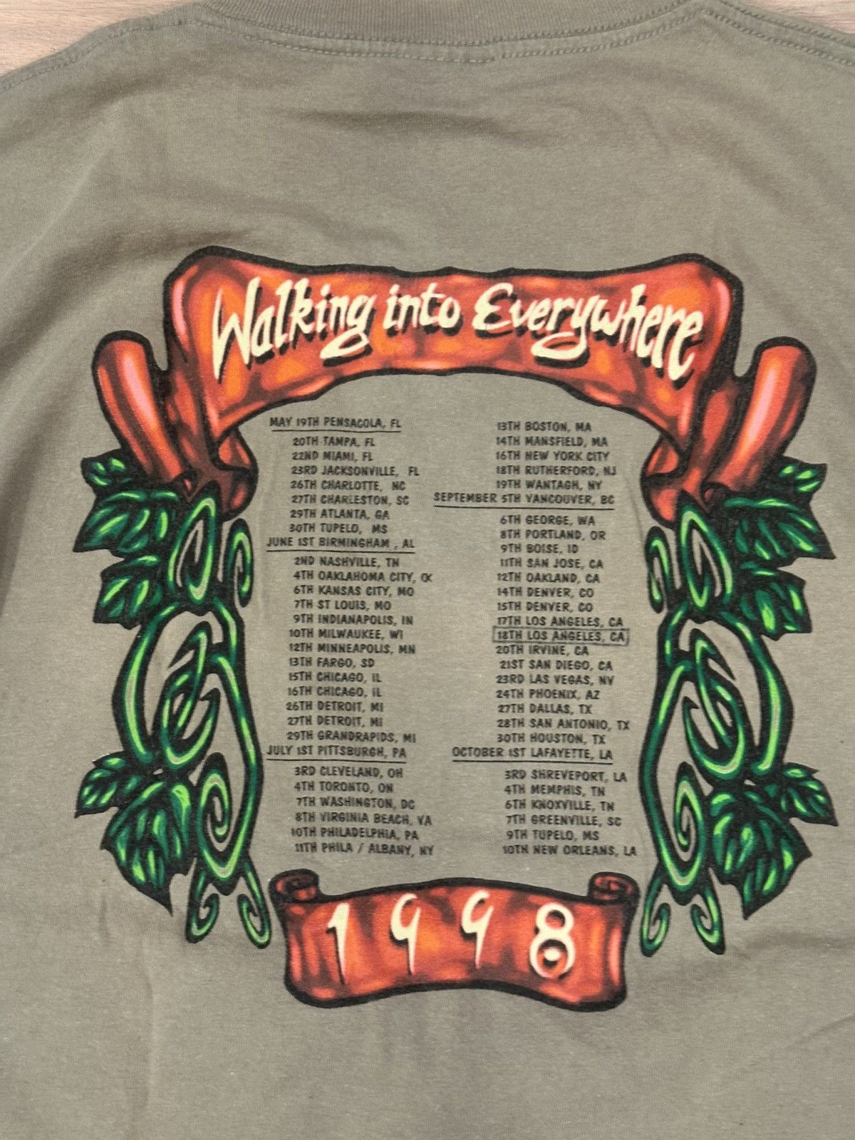 Band Tees Vintage 1998 Page and Plant Walking into Everywhere Tour Tee Size US L / EU 52-54 / 3 - 5 Thumbnail