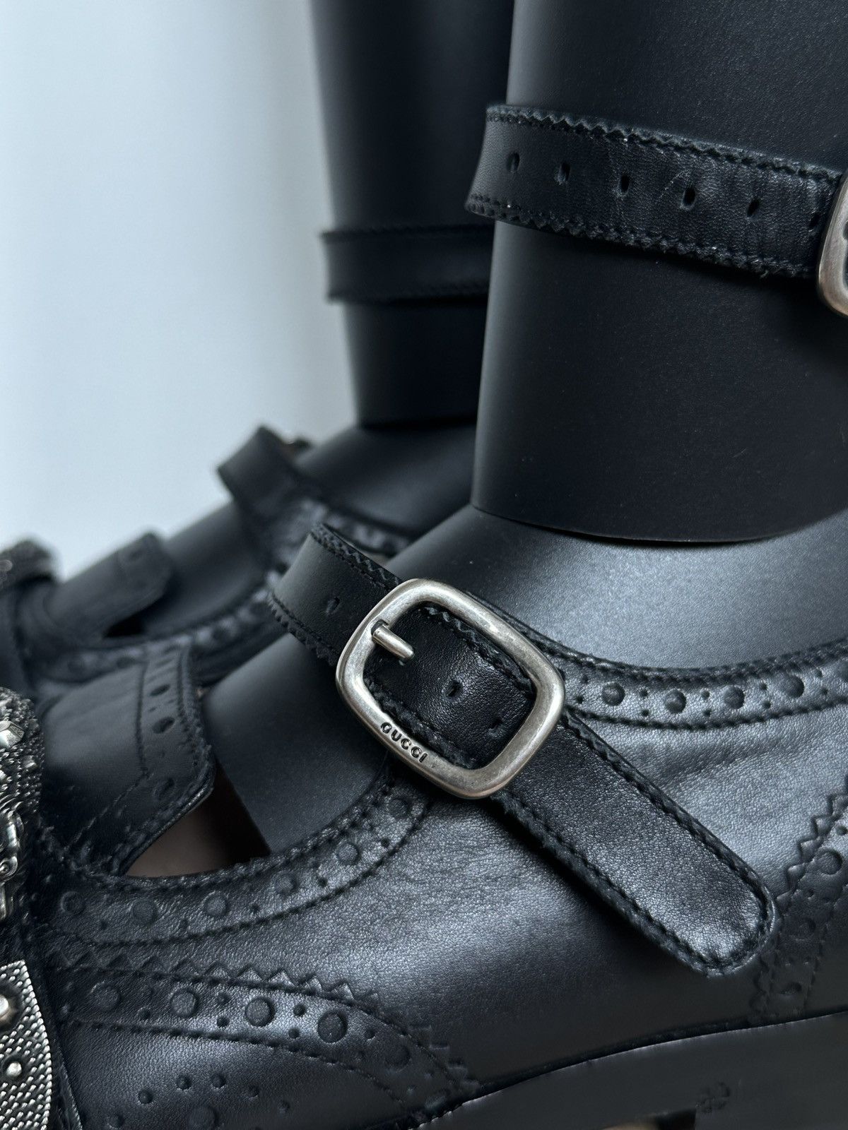 Gucci Gucci Queercore Leather Knee High Boots Shoes With Box Size US 6.5 / IT 36.5 - 7 Thumbnail