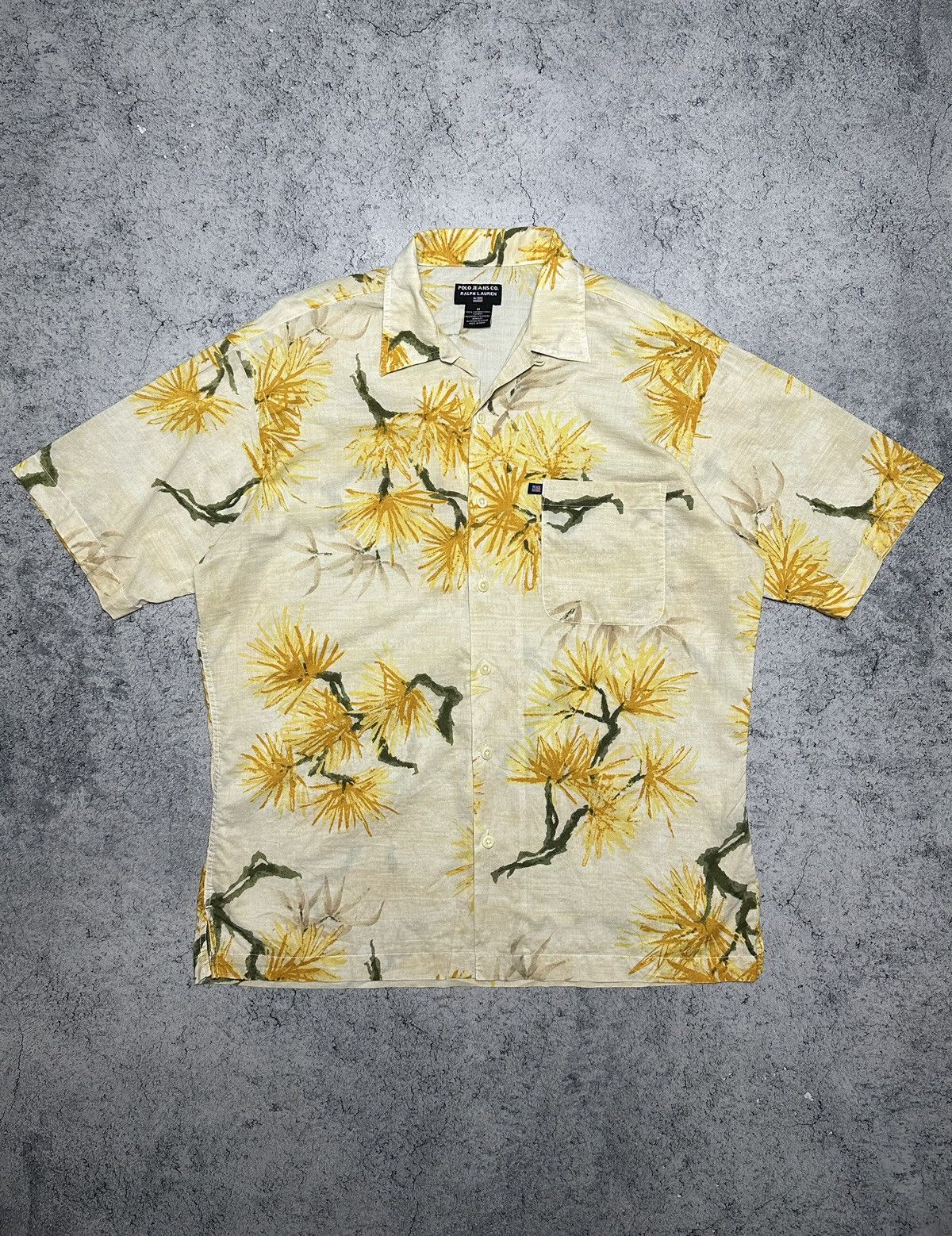 Polo Ralph Lauren Vintage Polo Jeans Co Ralph Lauren Pine Trees Hawaiian Shirt Size US M / EU 48-50 / 2 - 1 Thumbnail
