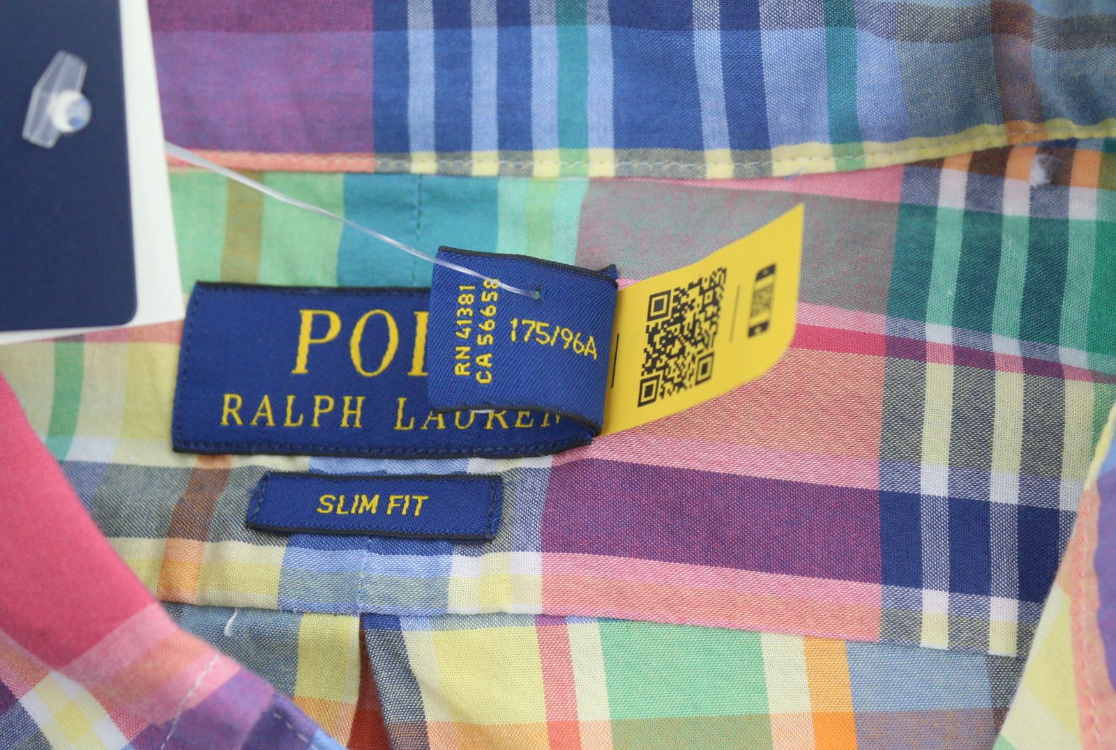 Ralph Lauren M Colourful Check Button-Down Neck Slim Fit Logo 87029 Size US M / EU 48-50 / 2 - 7 Thumbnail