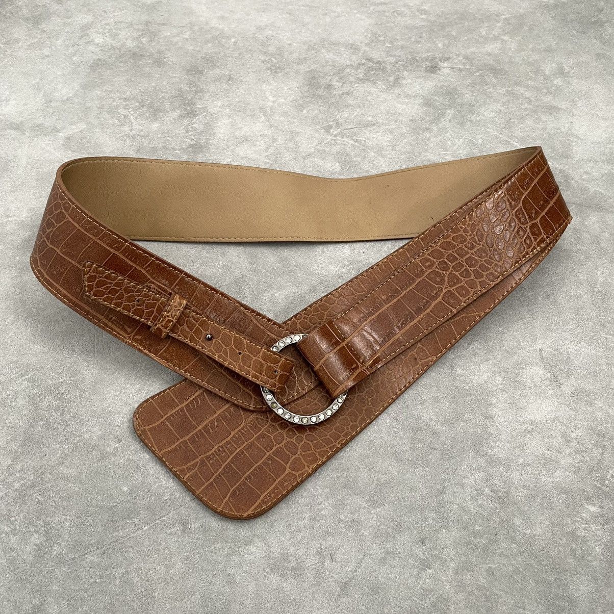 If Six Was Nine Reptile pattern belt vintage y2k styled Size ONE SIZE - 3 Thumbnail