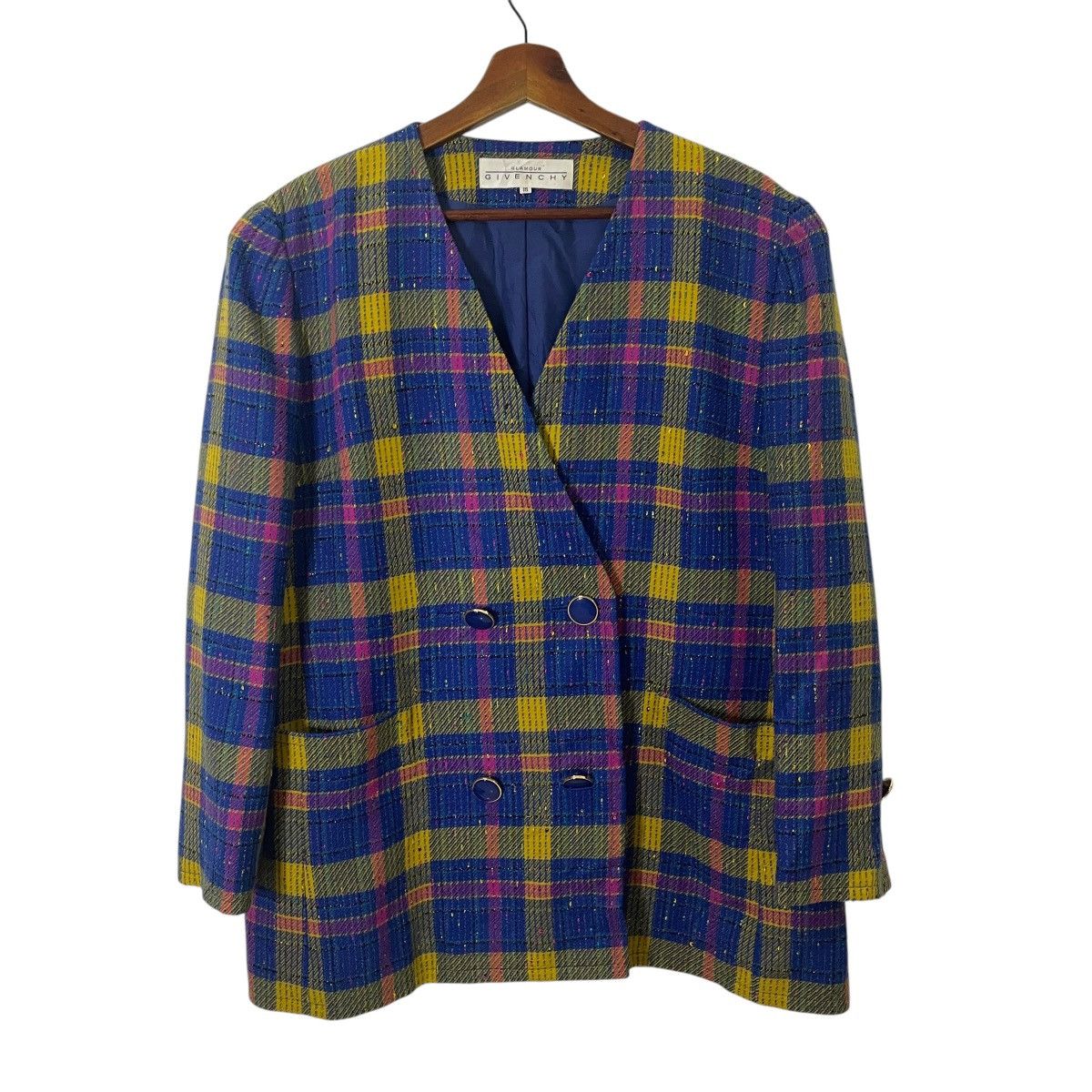 Givenchy Vintage Givenchy Glamour Tweed Jacket Size XXL / US 16-18 / IT 52-54 - 1 Thumbnail