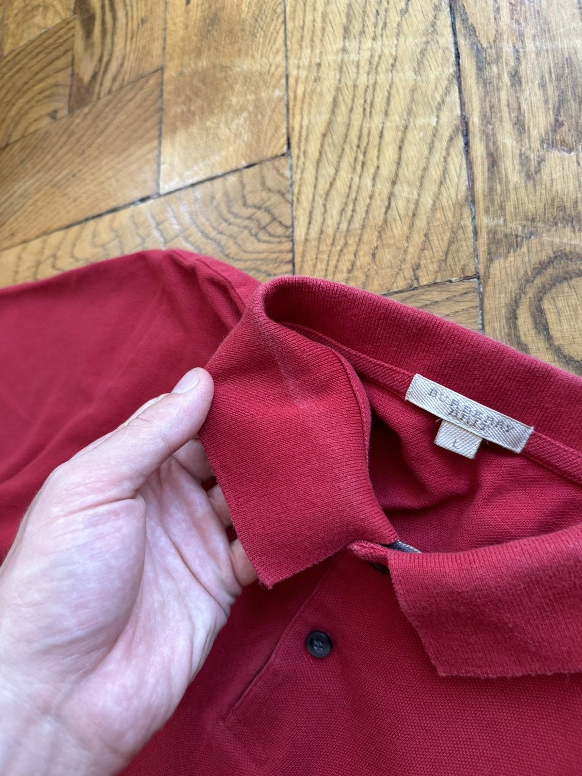 Burberry × Designer × Vintage Burberry logo polo t shirt Size US L / EU 52-54 / 3 - 5 Thumbnail