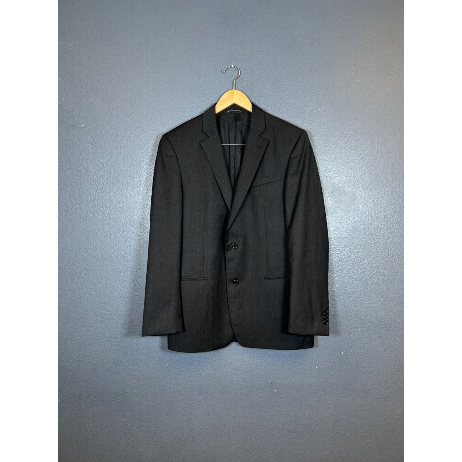 John Varvatos usa 40r regular men's black 100% wool blazer