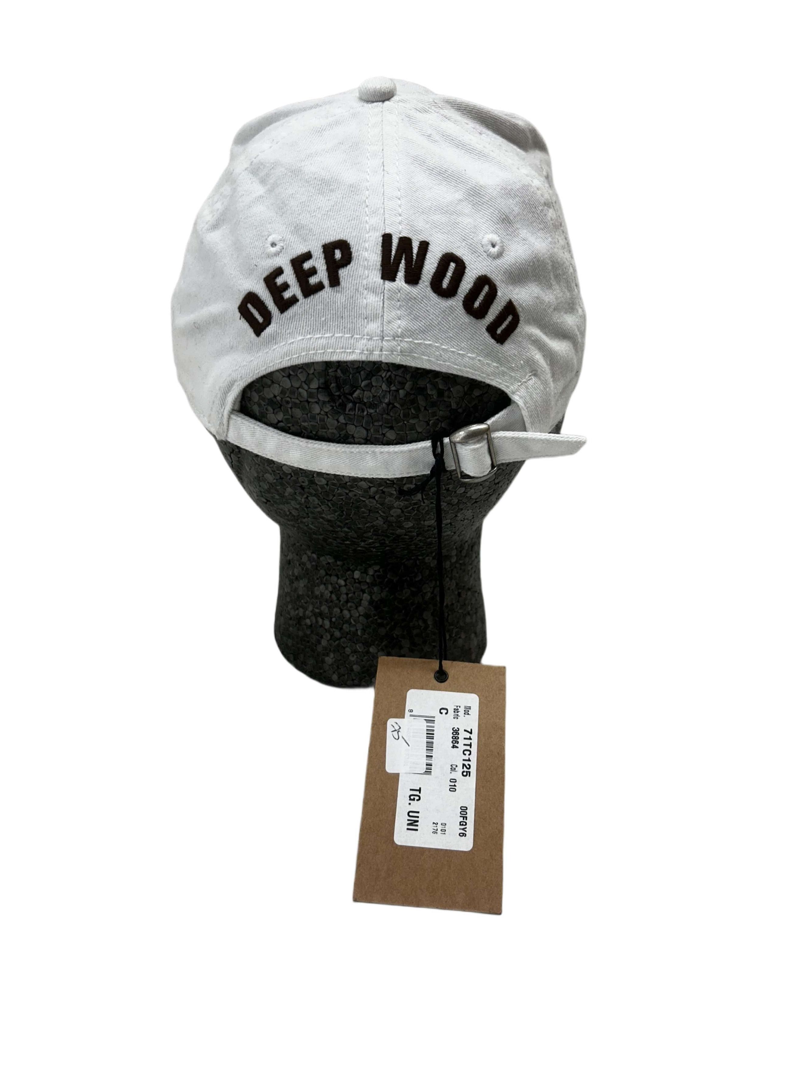 Dsquared2 DSQ2 White Distressed Basball Cap With Seasonal Logo Size ONE SIZE - 3 Thumbnail