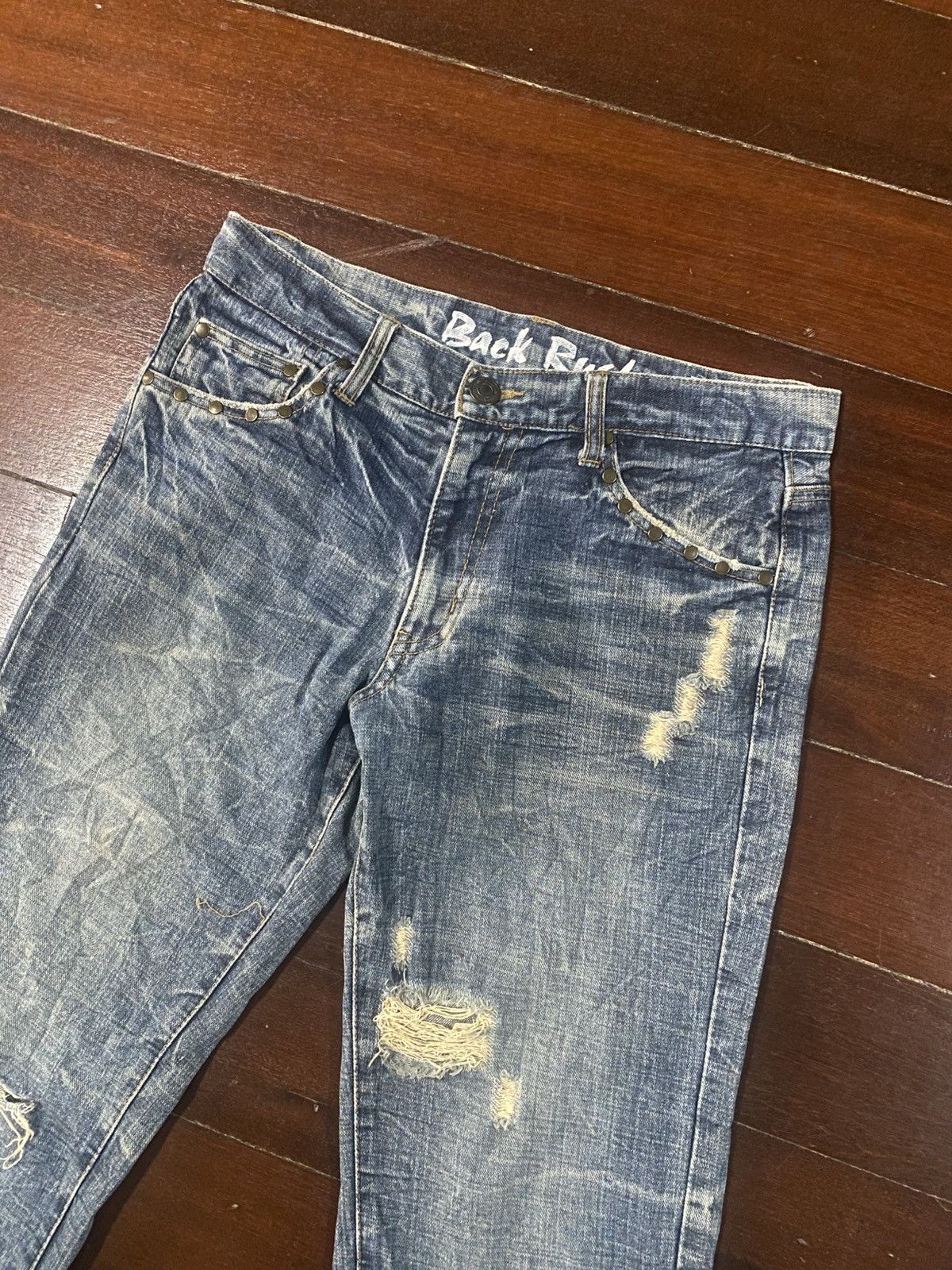 If Six Was Nine Rare design BACK RUSH style studded metal PUNK distressed Size US 34 / EU 50 - 5 Thumbnail
