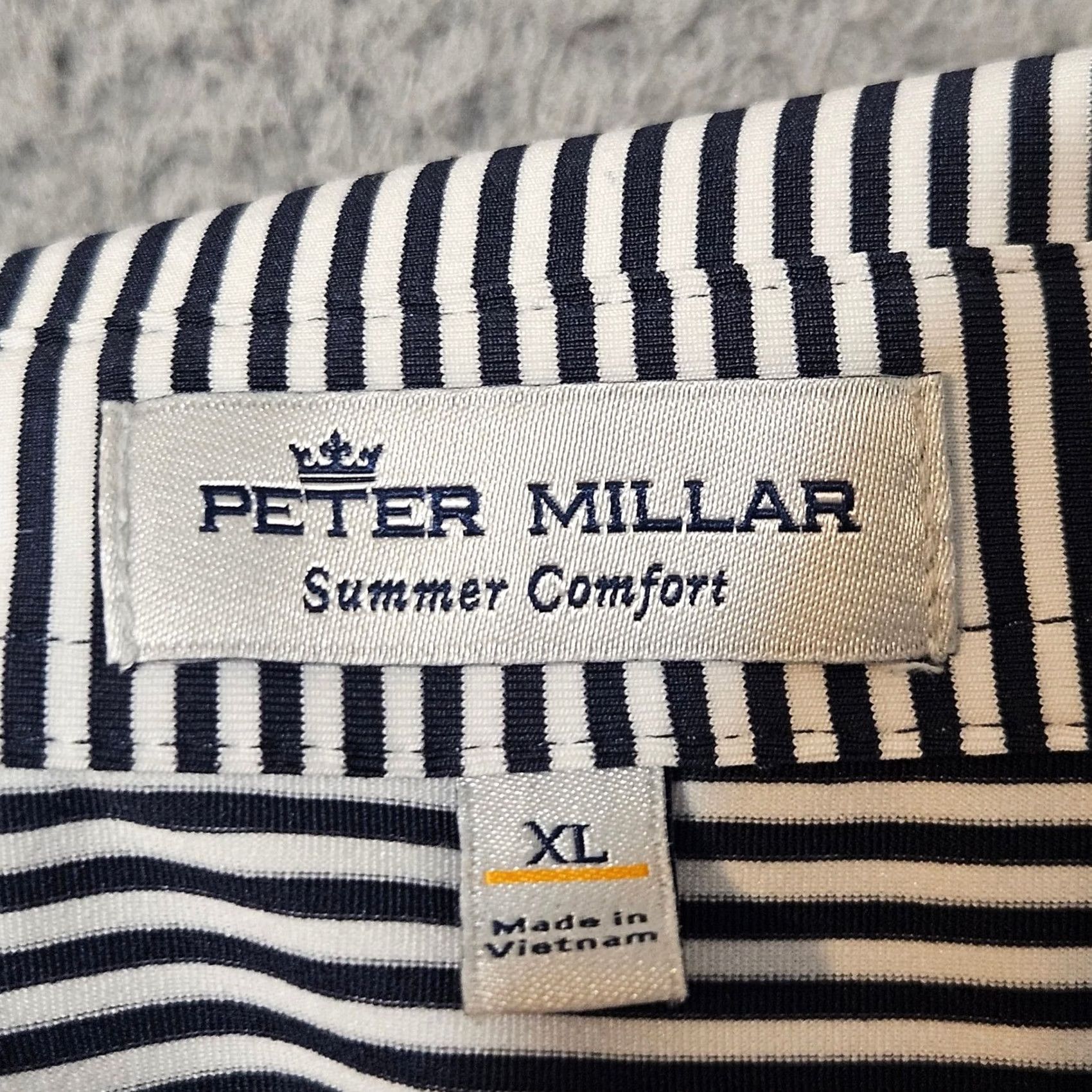 Peter Millar Peter Millar Summer Comfort Polo Shirt Mens XL Blue Striped Tartan Golf Logo Size US XL / EU 56 / 4 - 3 Thumbnail