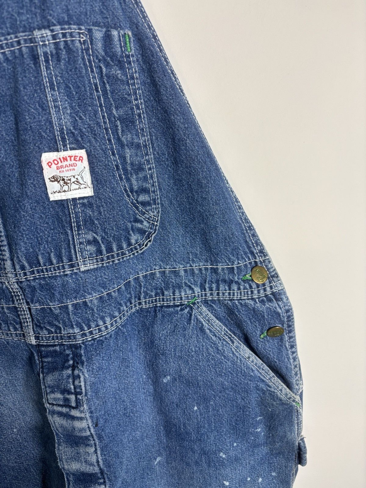 Pointer Vintage Pointer Denim Overalls Workwear Distressed 38x30 Size US 38 / EU 54 - 3 Thumbnail