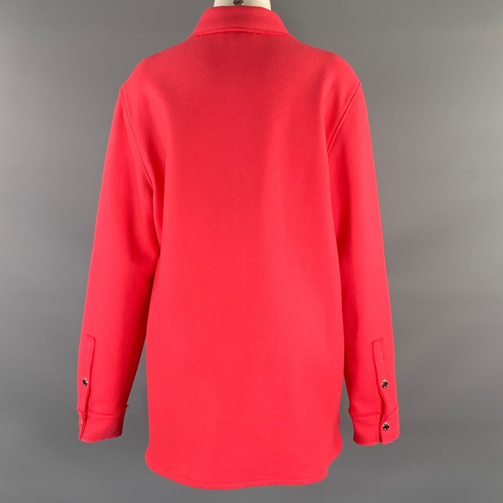Moschino MOSCHINO JEANS Size 6 Pink Wool Polyamide Snaps Shirt Size M / US 6-8 / IT 42-44 - 3 Thumbnail