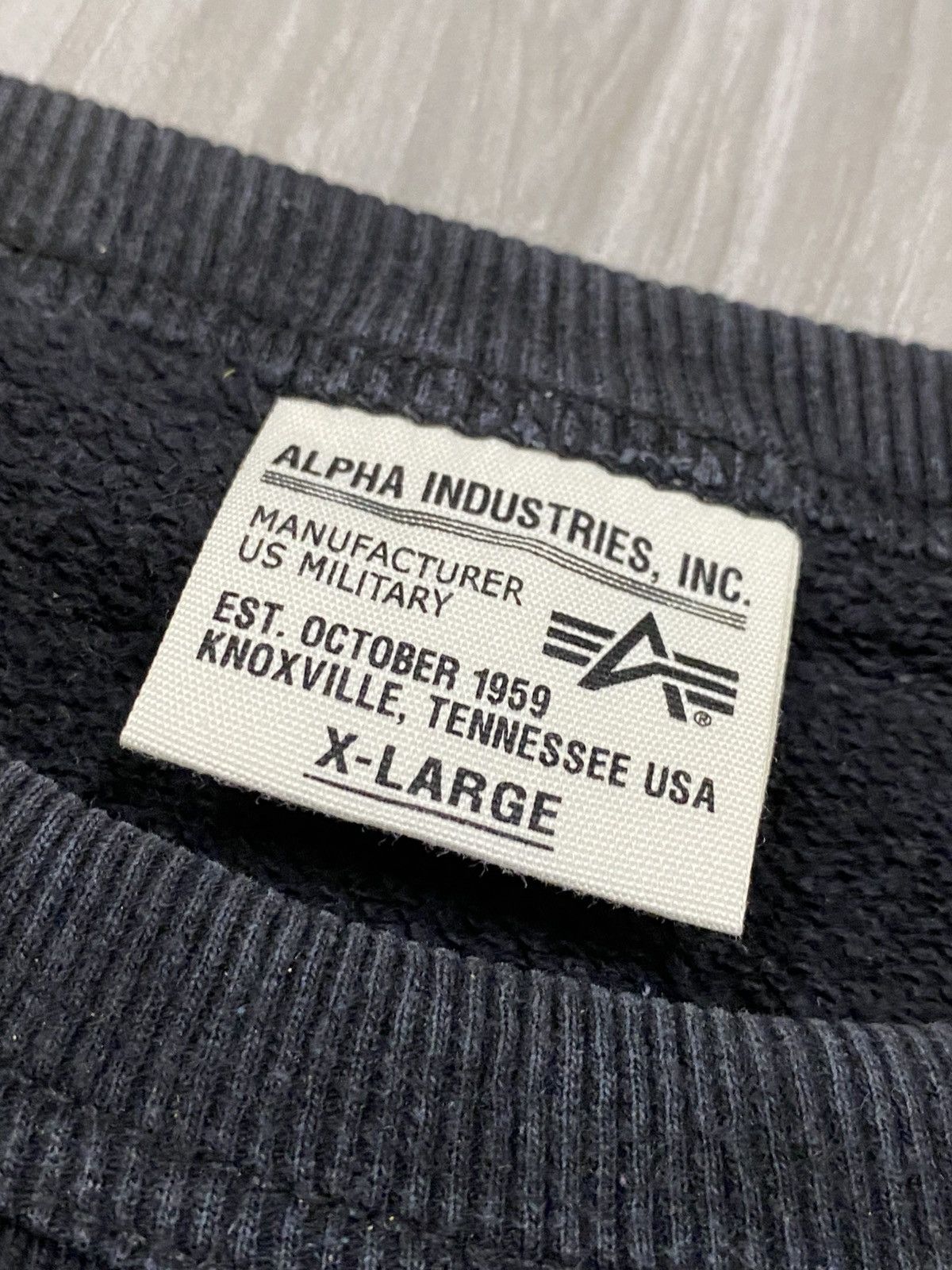 Alpha Industries Vintage Alpha Industries Black Sweatshirt Size US XL / EU 56 / 4 - 6 Thumbnail