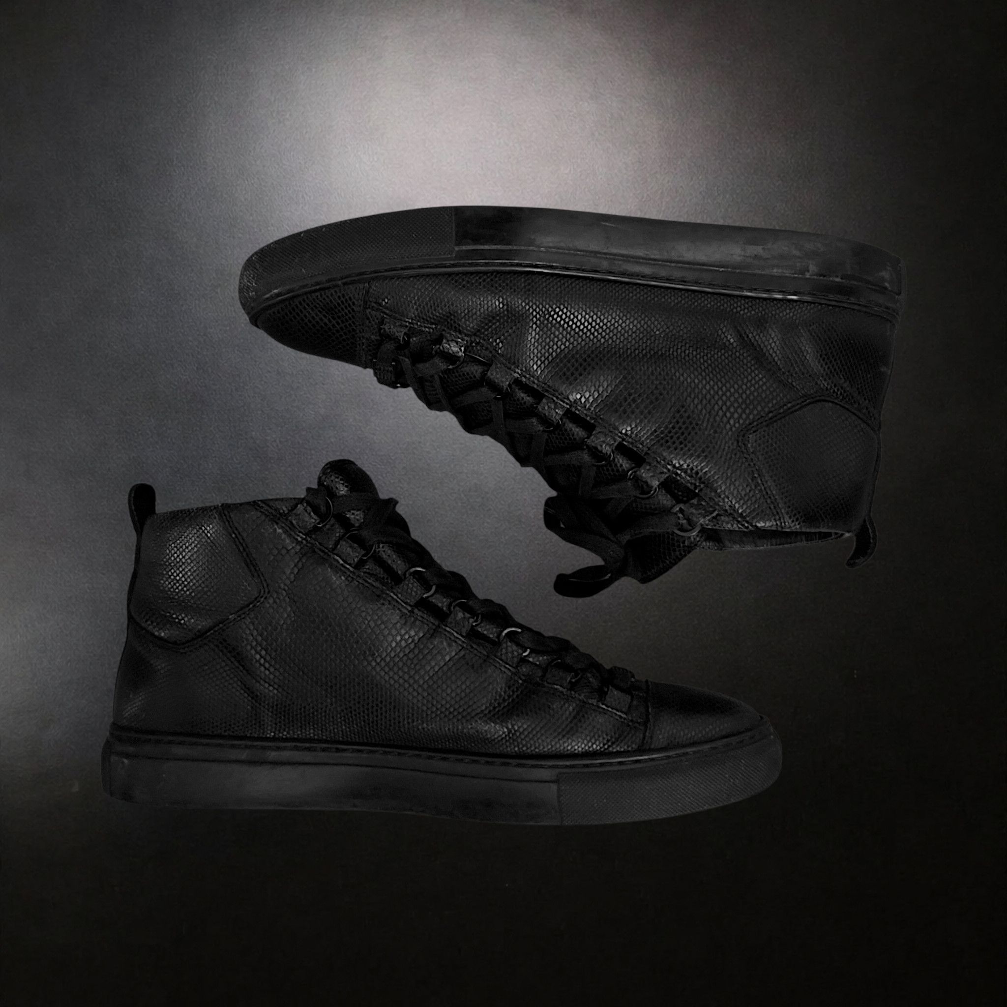 Balenciaga Balenciaga Arena Snakeskin High Tops | Grailed