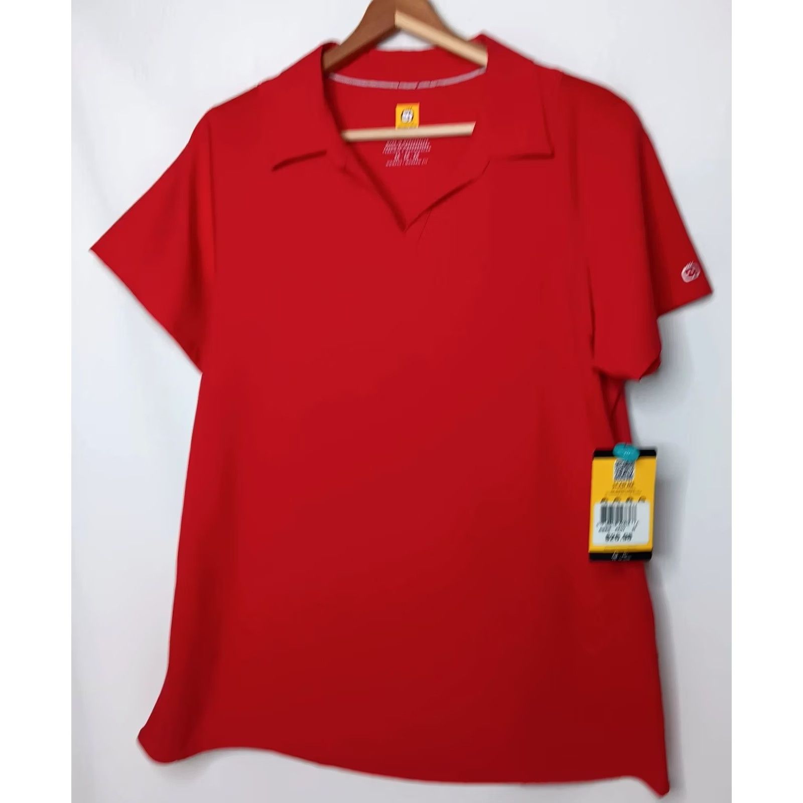 Vintage WonderWink Scrub Shirt Red Short Sleeve Collared Womens M Medium Medical Solid Staff Medical Health Care Professional Shirt Size M / US 6-8 / IT 42-44 - 2 Thumbnail