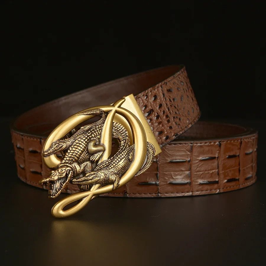 Japanese Brand × Vintage Croco pattern Leather belt Size ONE SIZE - 3 Thumbnail