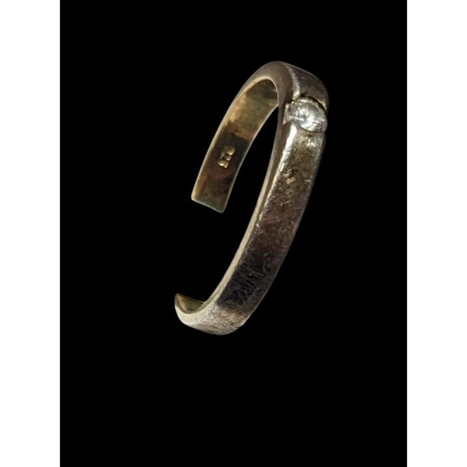 Other Minimalist Gold Tone Over Sterling Silver Single Cubic Zirco Size ONE SIZE - 4 Thumbnail