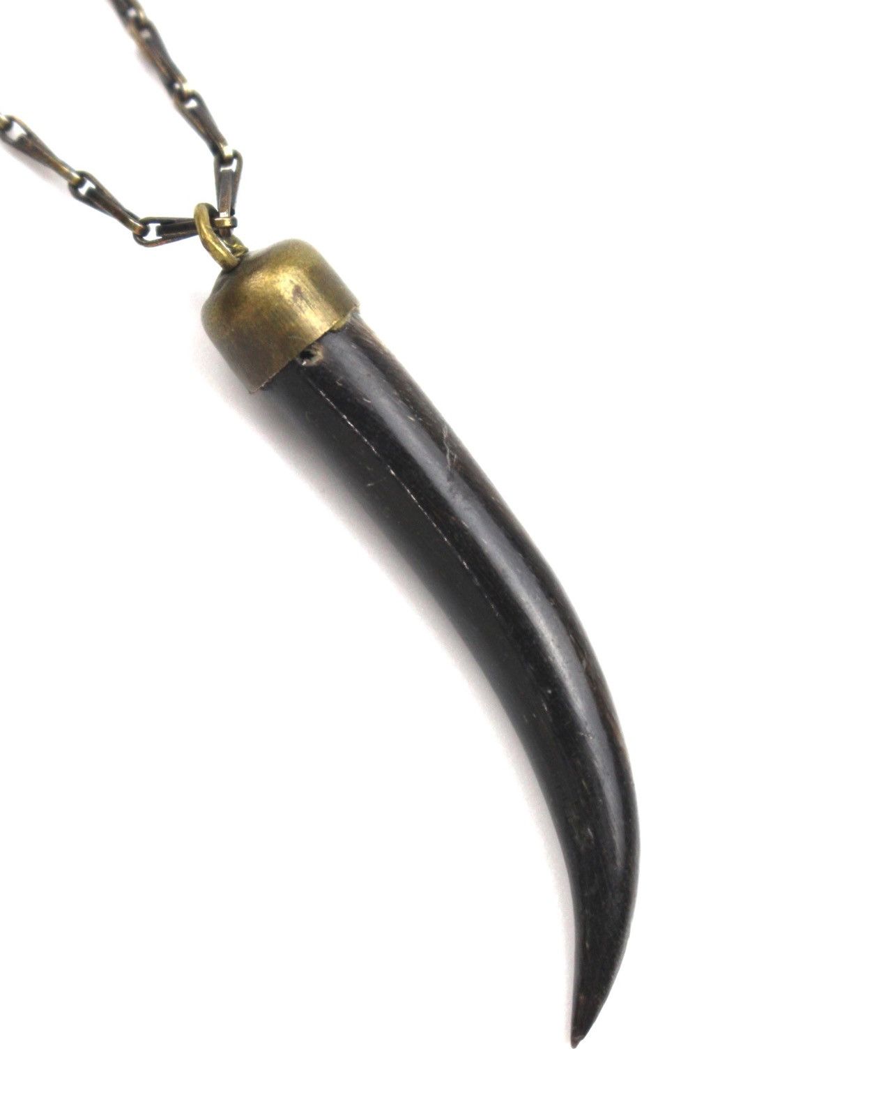 If Six Was Nine 2000S JAPANESE MADE DARK HORN BRASS CAP TALISMAN NECKLACE Size ONE SIZE - 3 Thumbnail