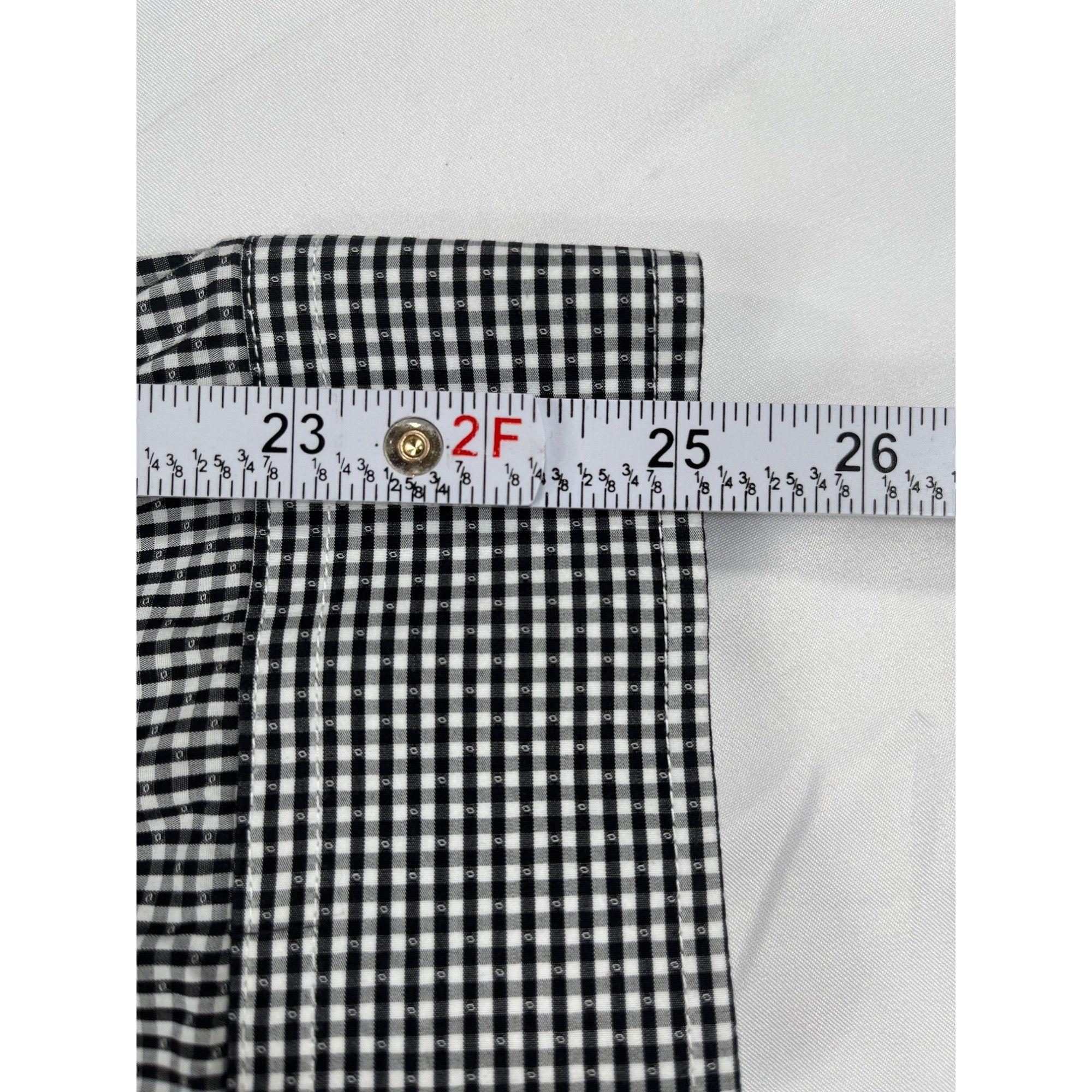 Duchamp London Duchamp London SKU 7648 Black White Checkered Mens Dress Shi Size US XL / EU 56 / 4 - 8 Thumbnail