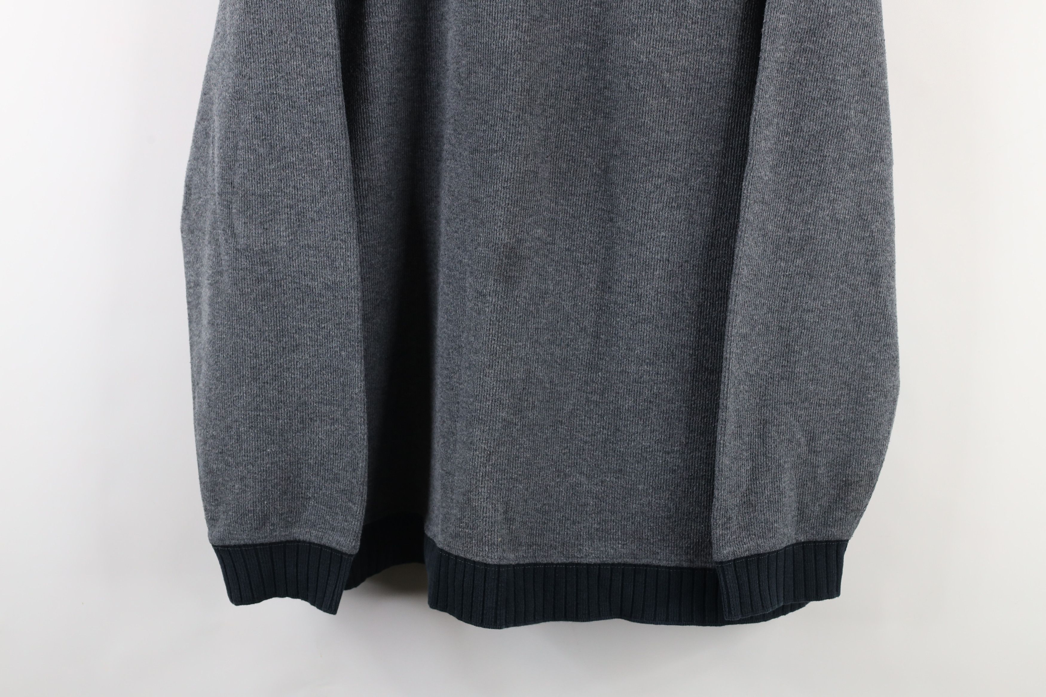 Vintage Vintage 90s Streetwear Ribbed Knit Ringer Sweater Gray Size US M / EU 48-50 / 2 - 3 Thumbnail