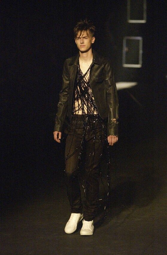 Dior × Hedi Slimane Dior Homme SS04 “Strip” Runway Glossy Wool Pants ( 46 ) Size US 30 / EU 46 - 8 Thumbnail