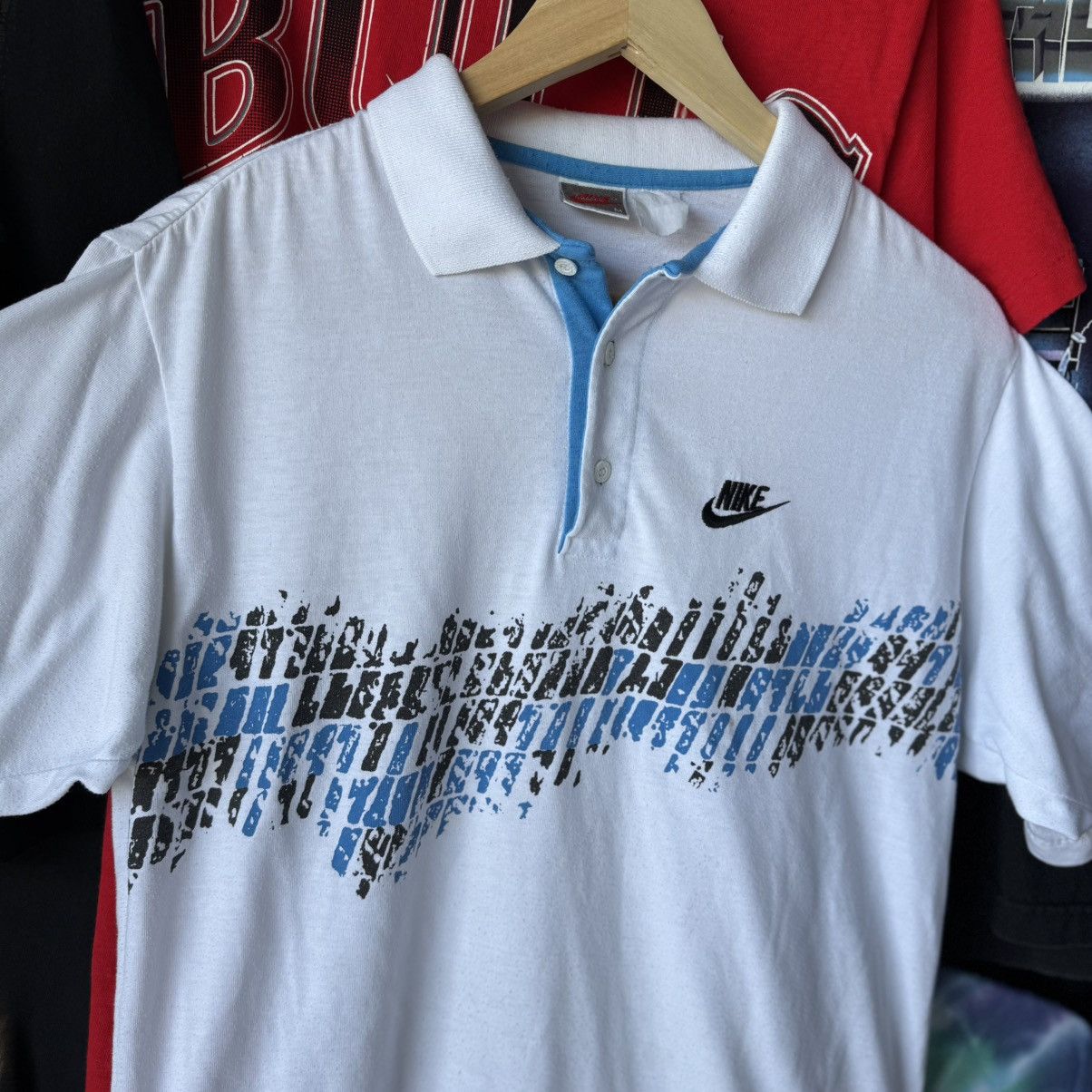 Nike × Vintage 80s Single Stiched Nike Court Tennis Vintage Polo Tee Shirt Size US M / EU 48-50 / 2 - 3 Thumbnail