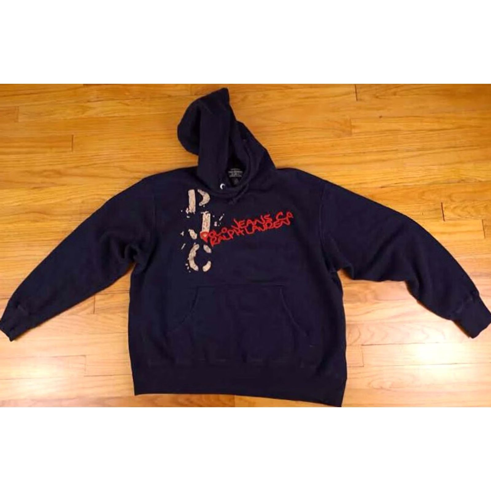 Polo Ralph Lauren Polo Jeans Co. Ralph Lauren Black Embroidered Pullover Hooded Sweatshirt Large Size US L / EU 52-54 / 3 - 3 Thumbnail