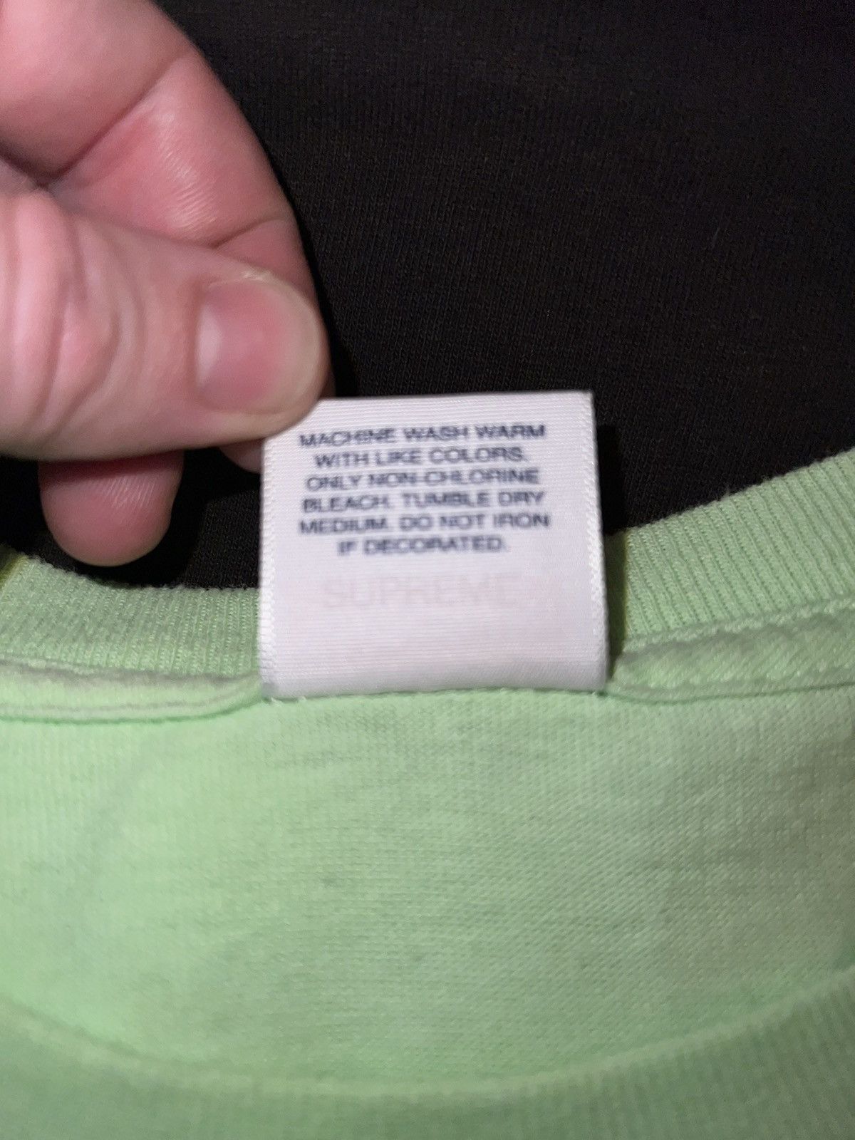 Supreme 2007 Lime Green Tonal Supreme Box Logo Shirt Size US L / EU 52-54 / 3 - 5 Thumbnail