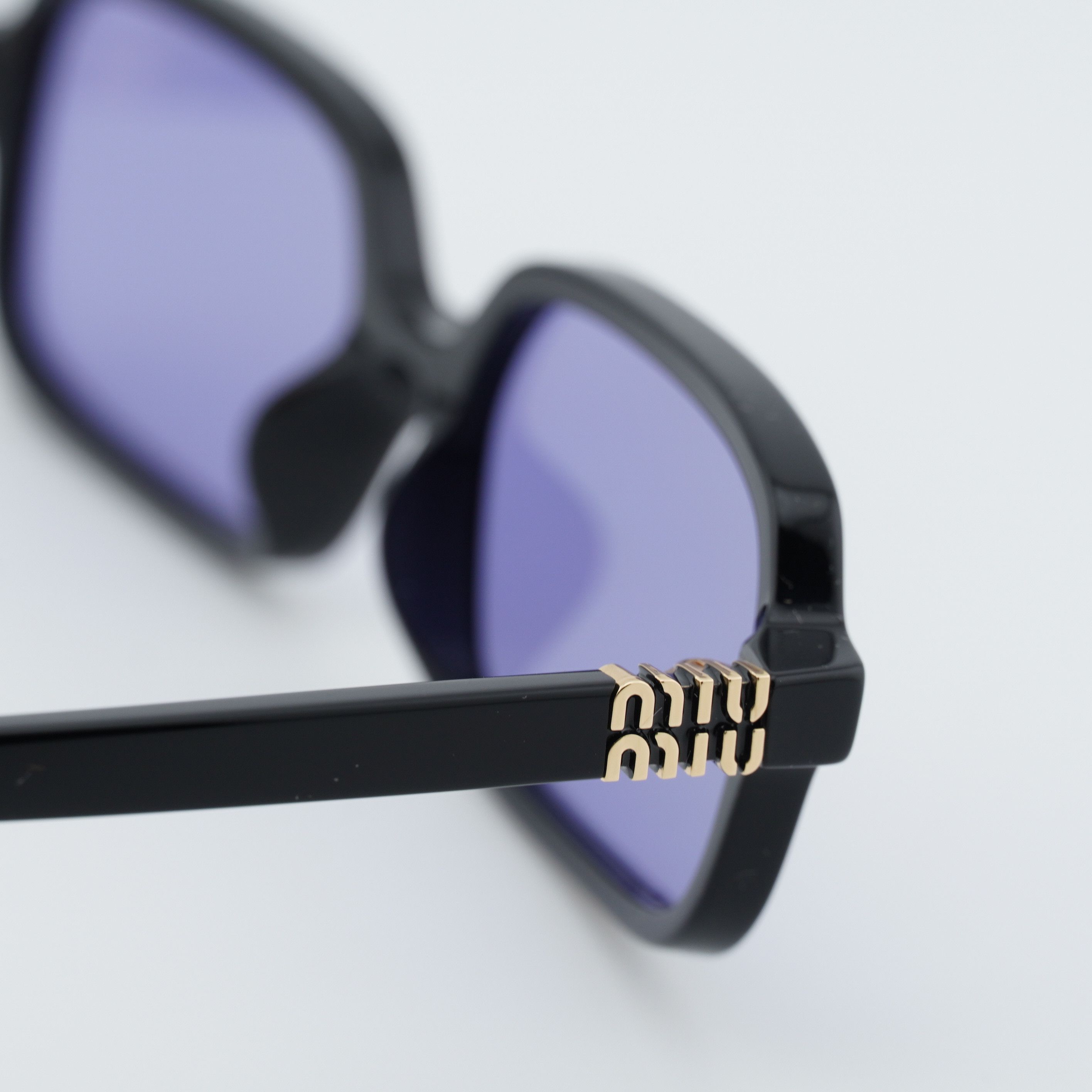 Miu Miu Miu Miu MU11ZS 16K01O Women Sunglasses Black Rectangle Frame Size ONE SIZE - 8 Thumbnail