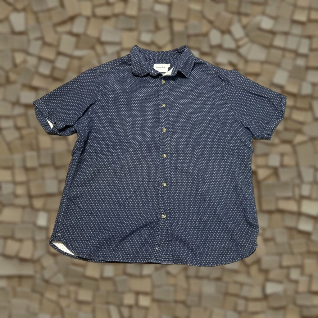Vintage Goodfellow & Co Shirt Mens Large Navy Blue Short Sleeve Button Up Casual Vintage No Size US L / EU 52-54 / 3 - 1 Thumbnail