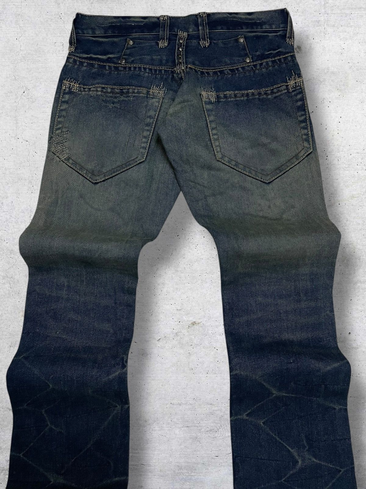 GOSTAR DE FUGA VINTAGE LAGUST SCAB 90S JAPAN DESIGNER RIPPED ROCKSTAR DENIM Size US 30 / EU 46 - 13 Thumbnail