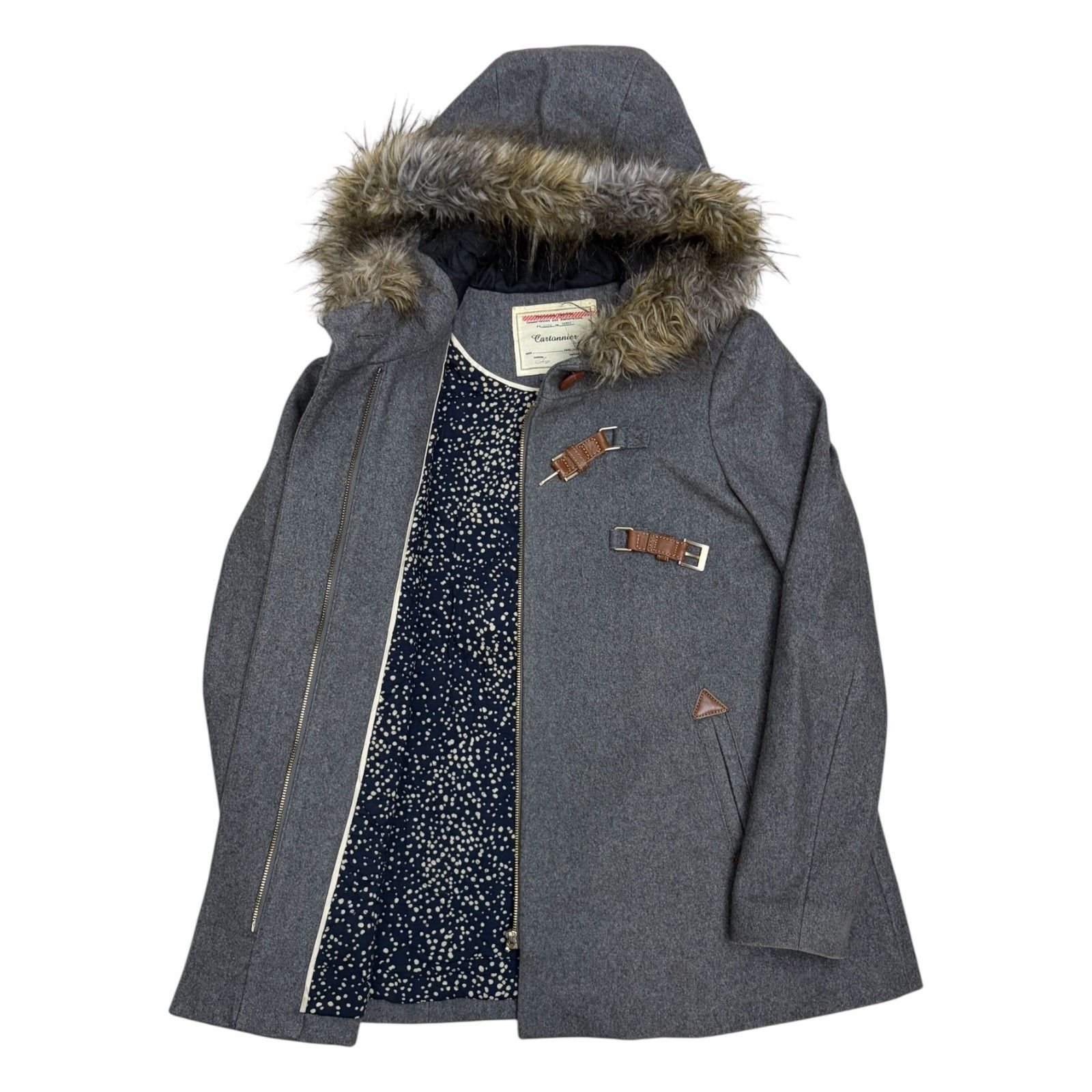 Anthropologie ANTHROPOLOGIE CARTONNIER Wool Faux Fur Winter Jacket Coat 2 Size XS / US 0-2 / IT 36-38 - 7 Thumbnail