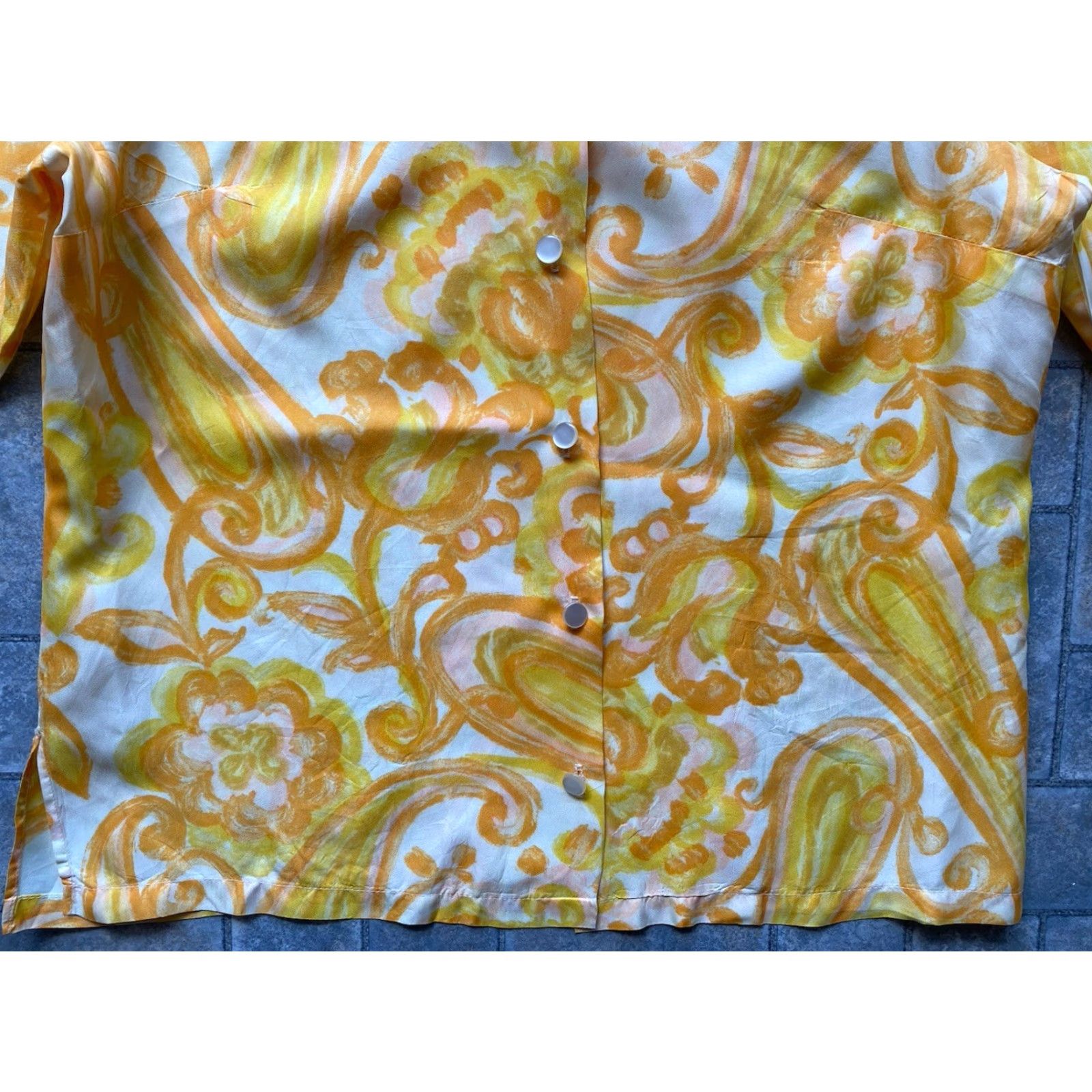 Vintage VINTAGE Emsee Blouse Women’s 38 ILGWU Yellow 50s 60s 70s 80s Workers Union Shirt Women Mens Girls Size XS / US 0-2 / IT 36-38 - 5 Thumbnail
